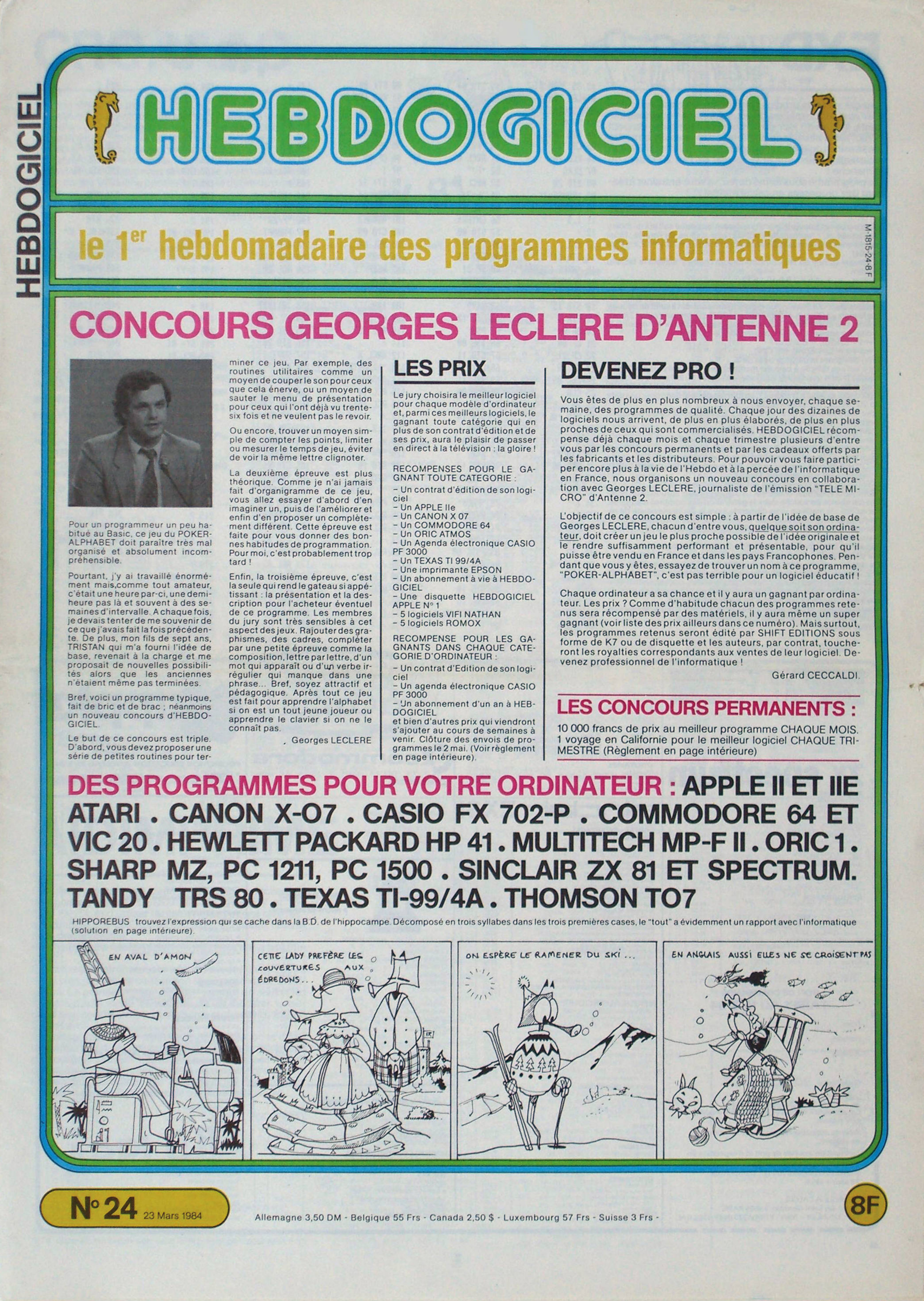 Première page de hebdogiciel numero024
