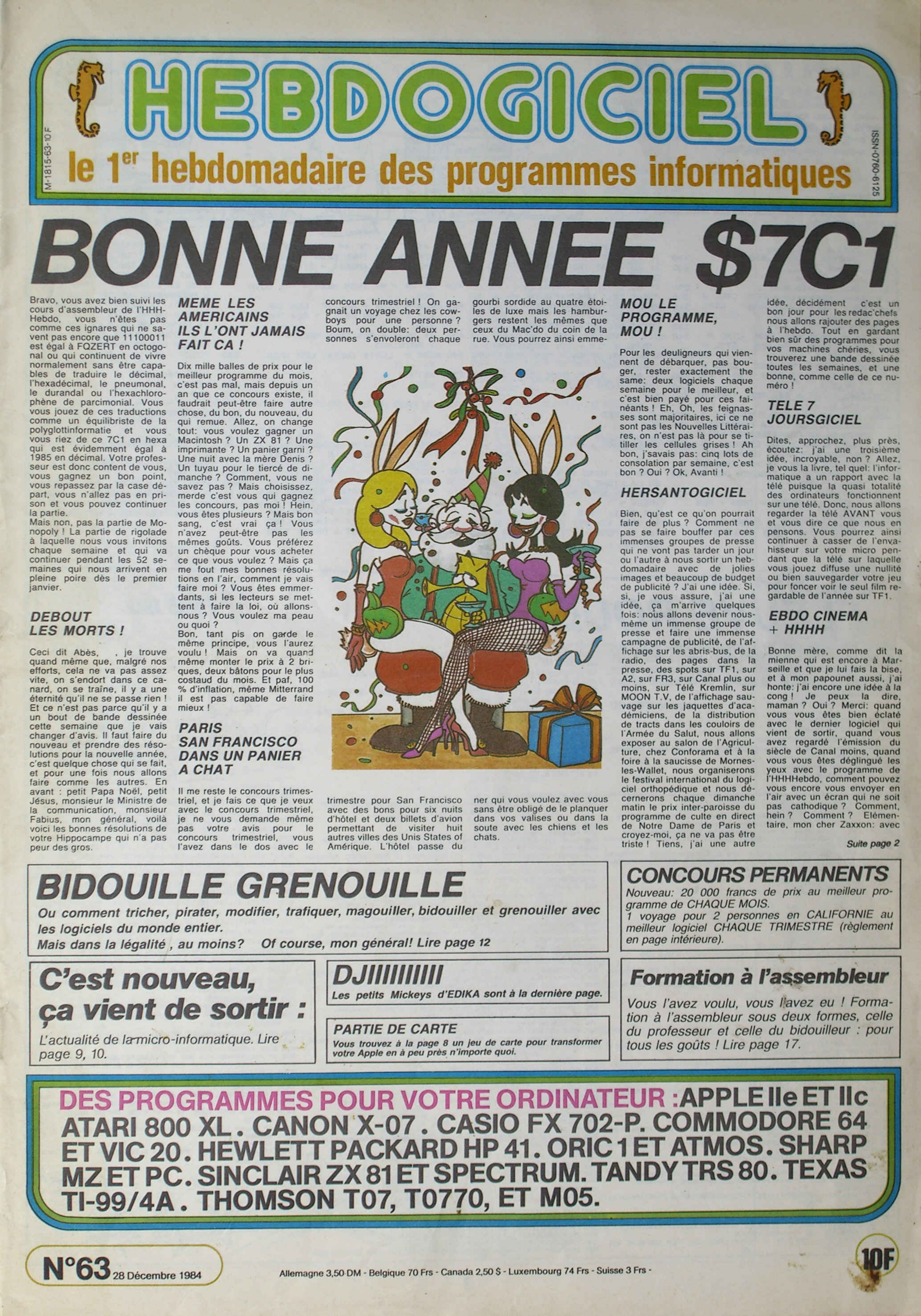 Première page de hebdogiciel numero063