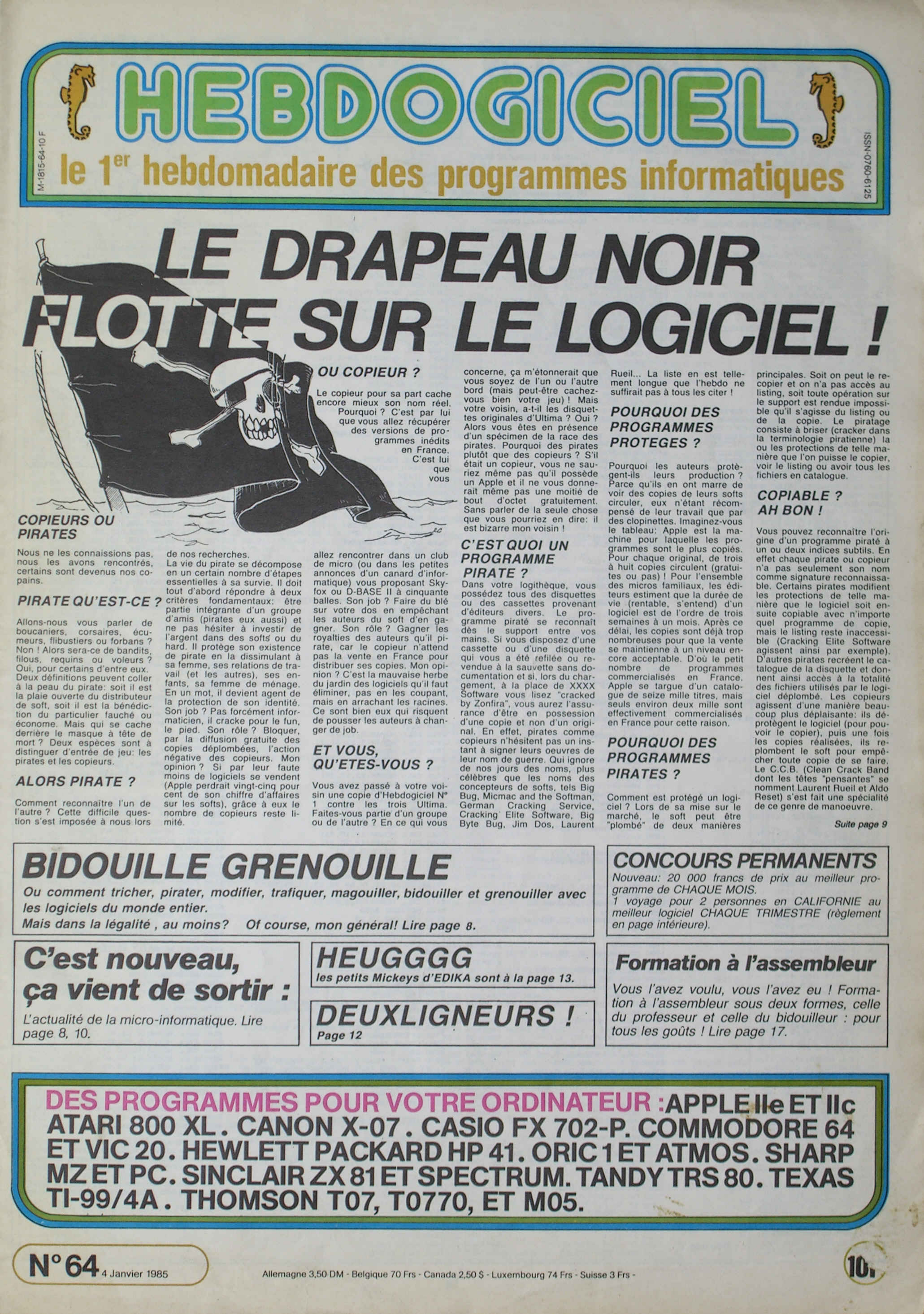 Première page de hebdogiciel numero064