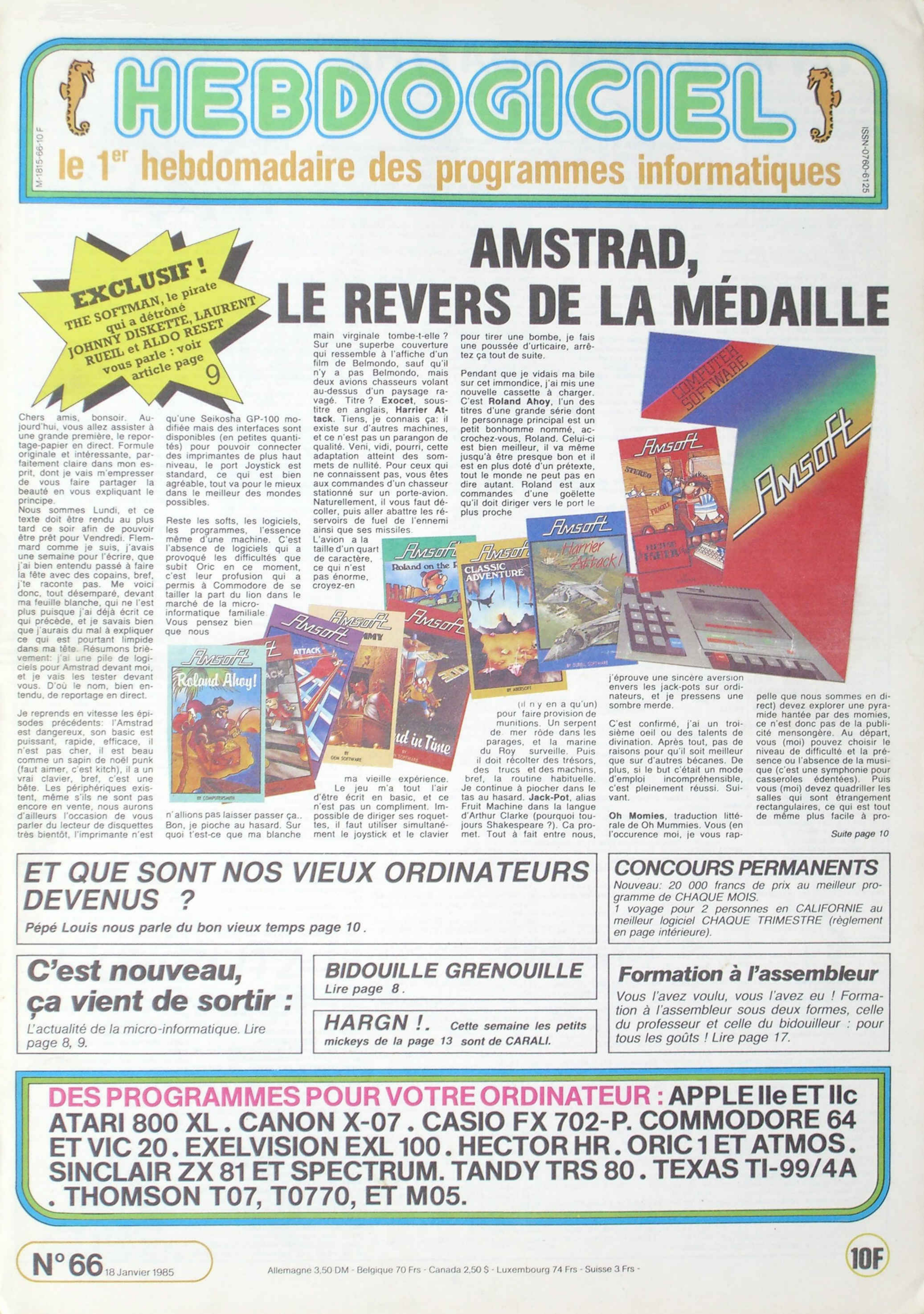 Première page de hebdogiciel numero066