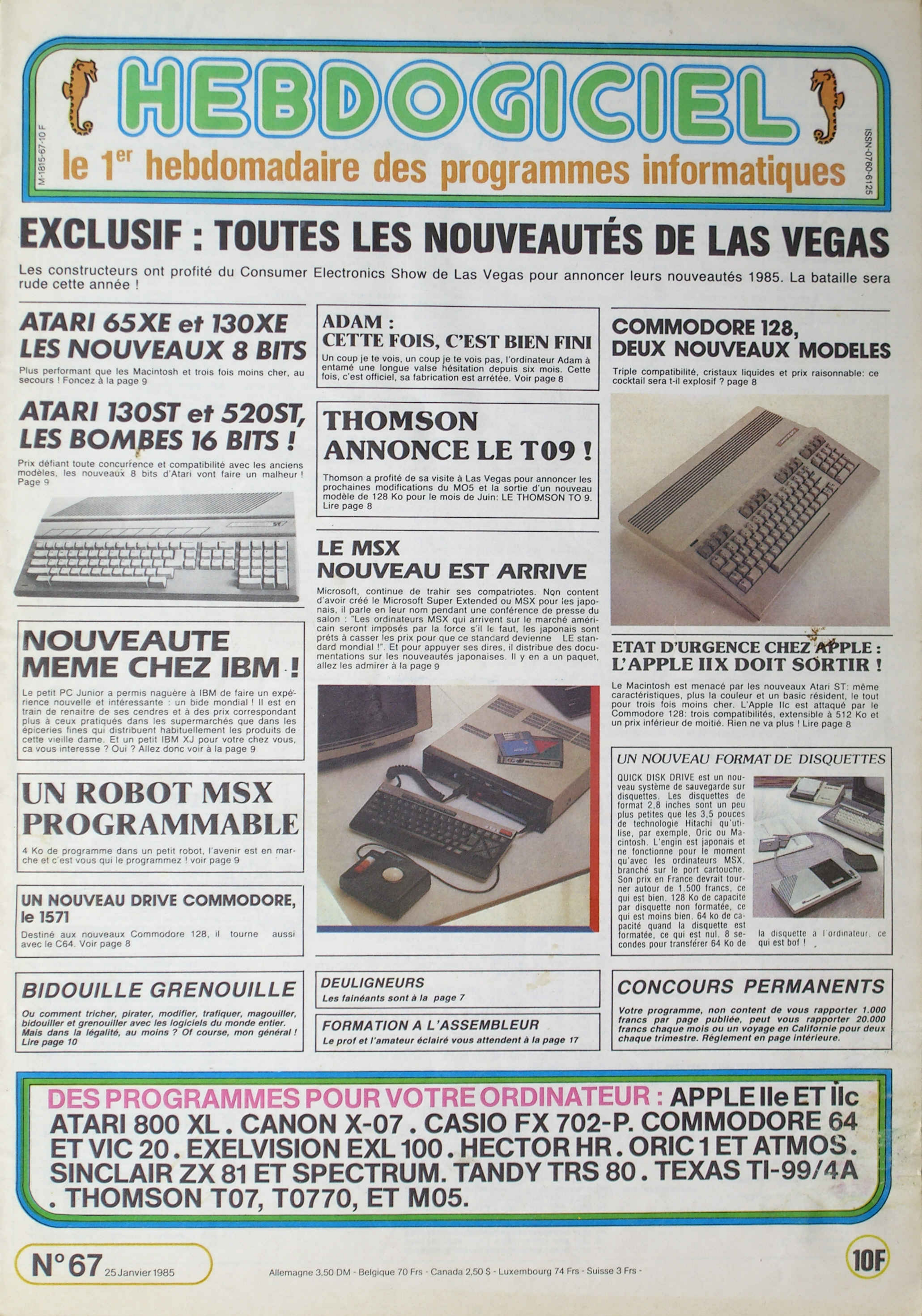 Première page de hebdogiciel numero067