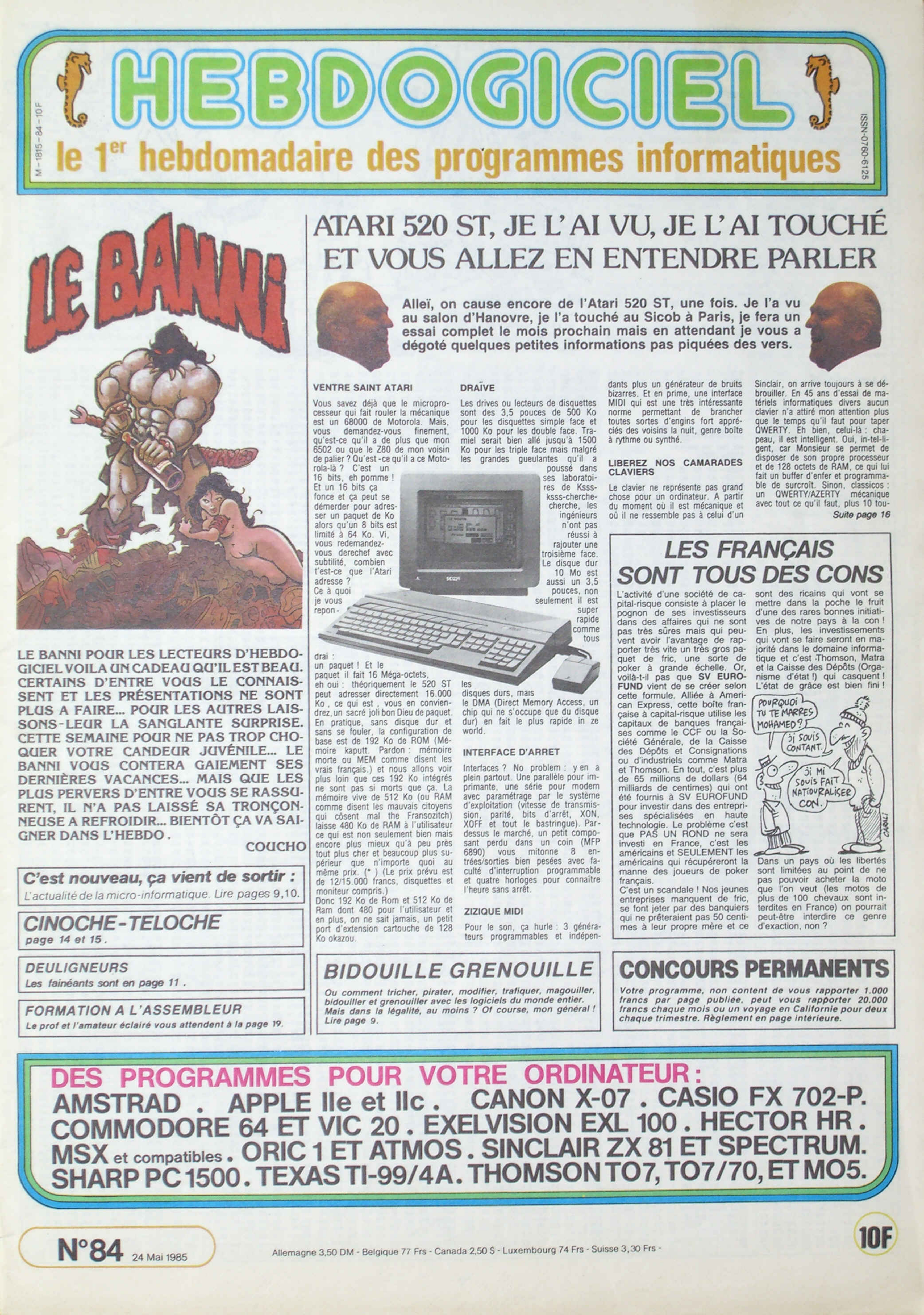 Première page de hebdogiciel numero084