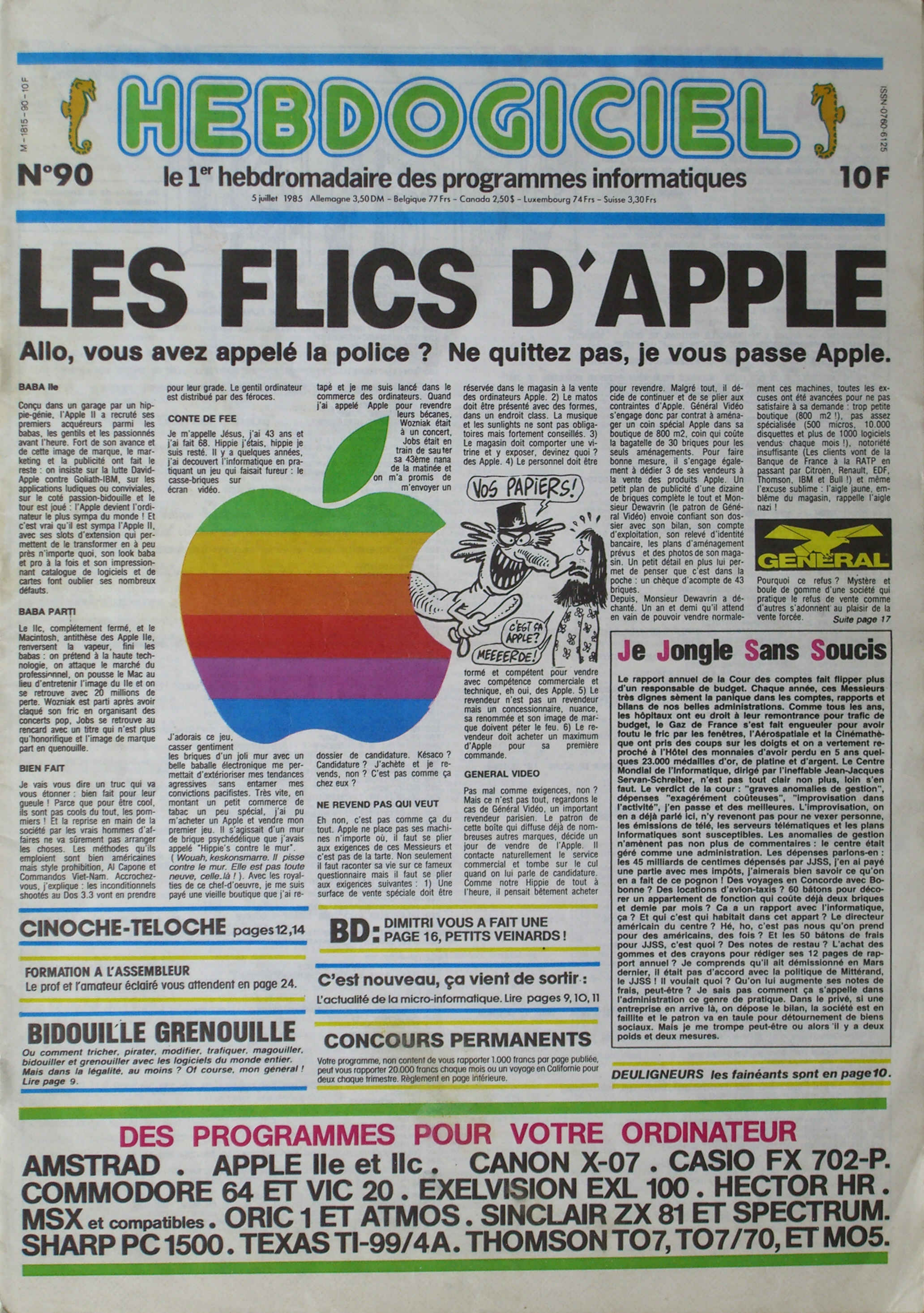Première page de hebdogiciel numero090
