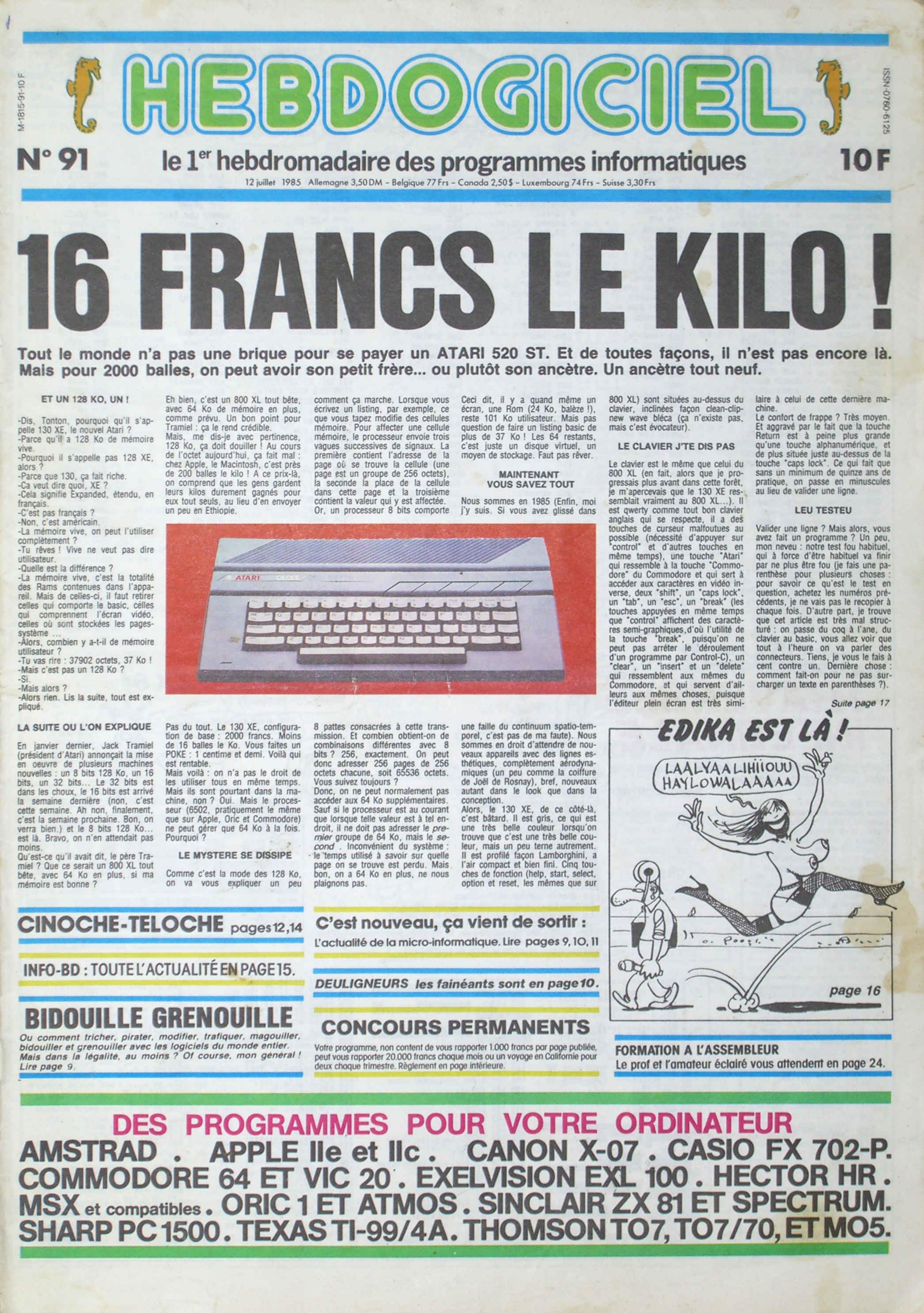Première page de hebdogiciel numero091