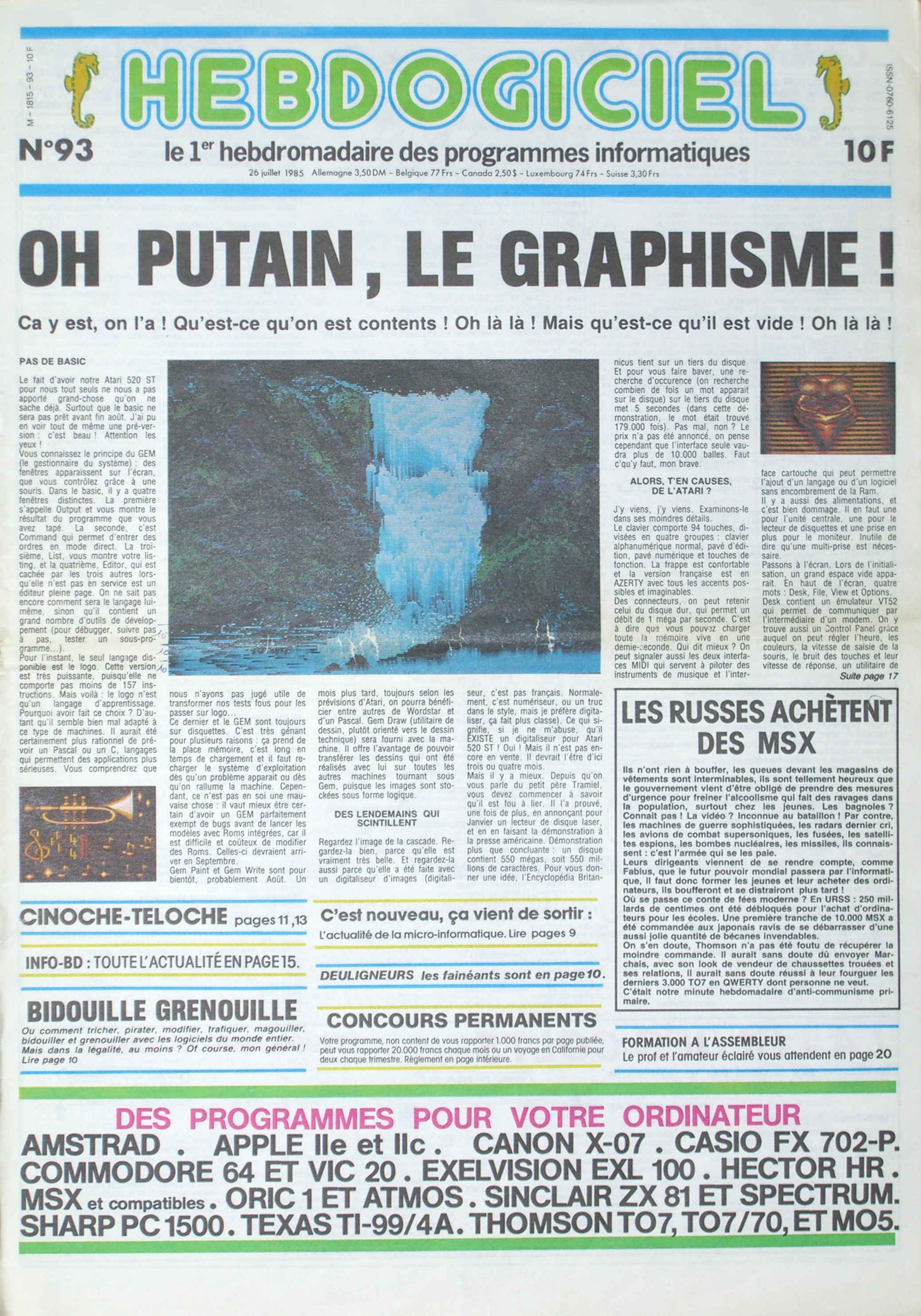 Première page de hebdogiciel numero093