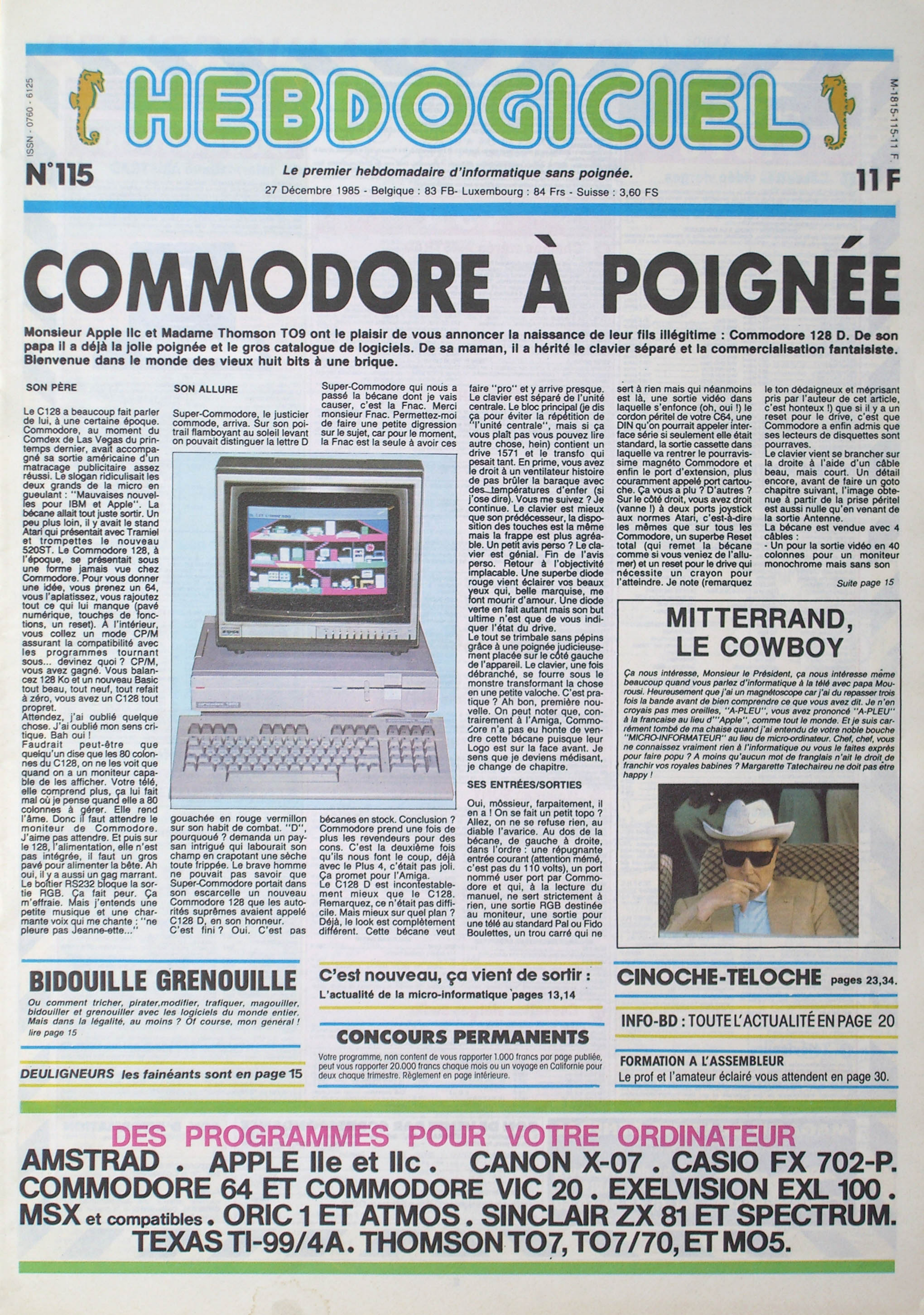 Première page de hebdogiciel numero115
