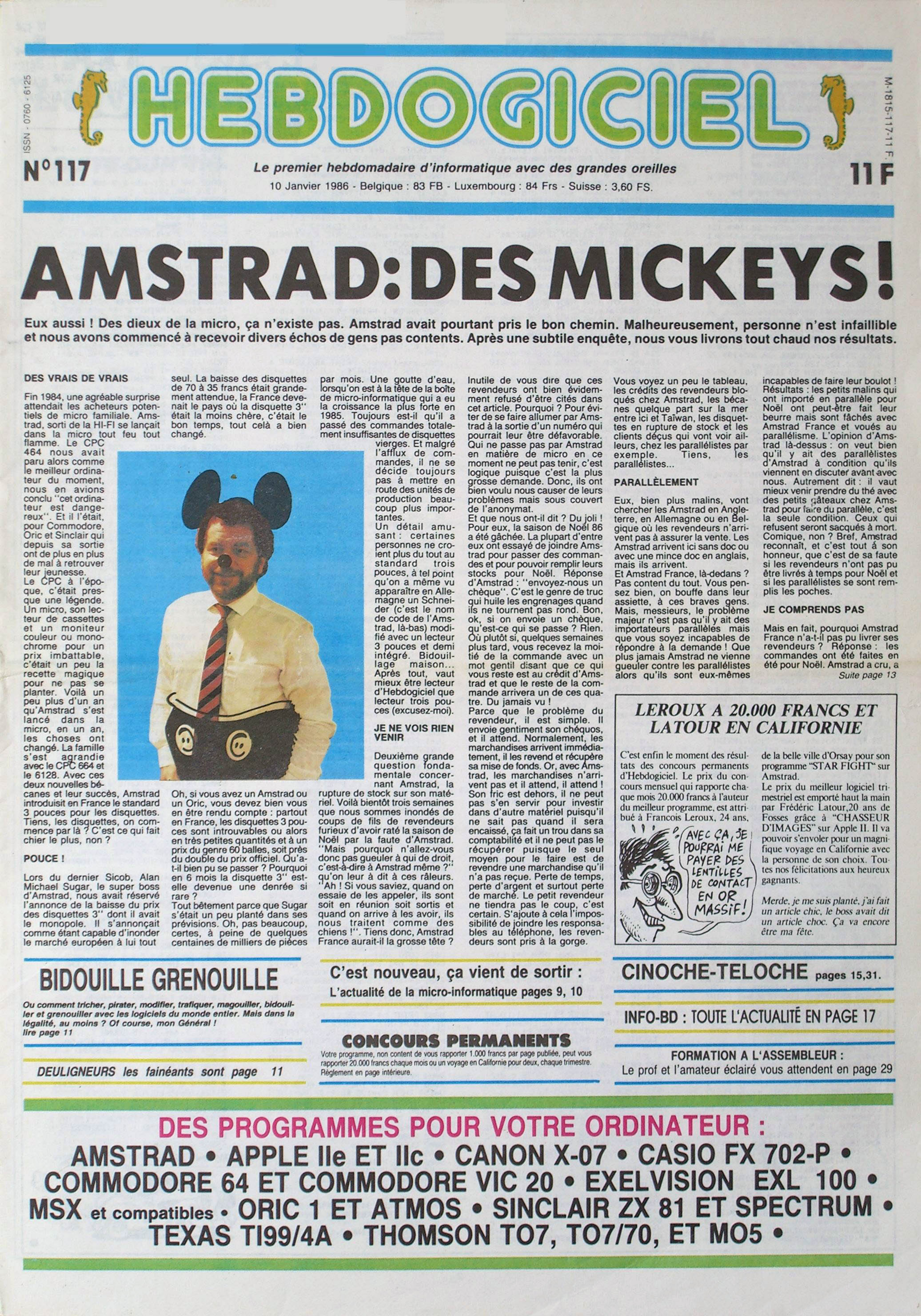 Première page de hebdogiciel numero117