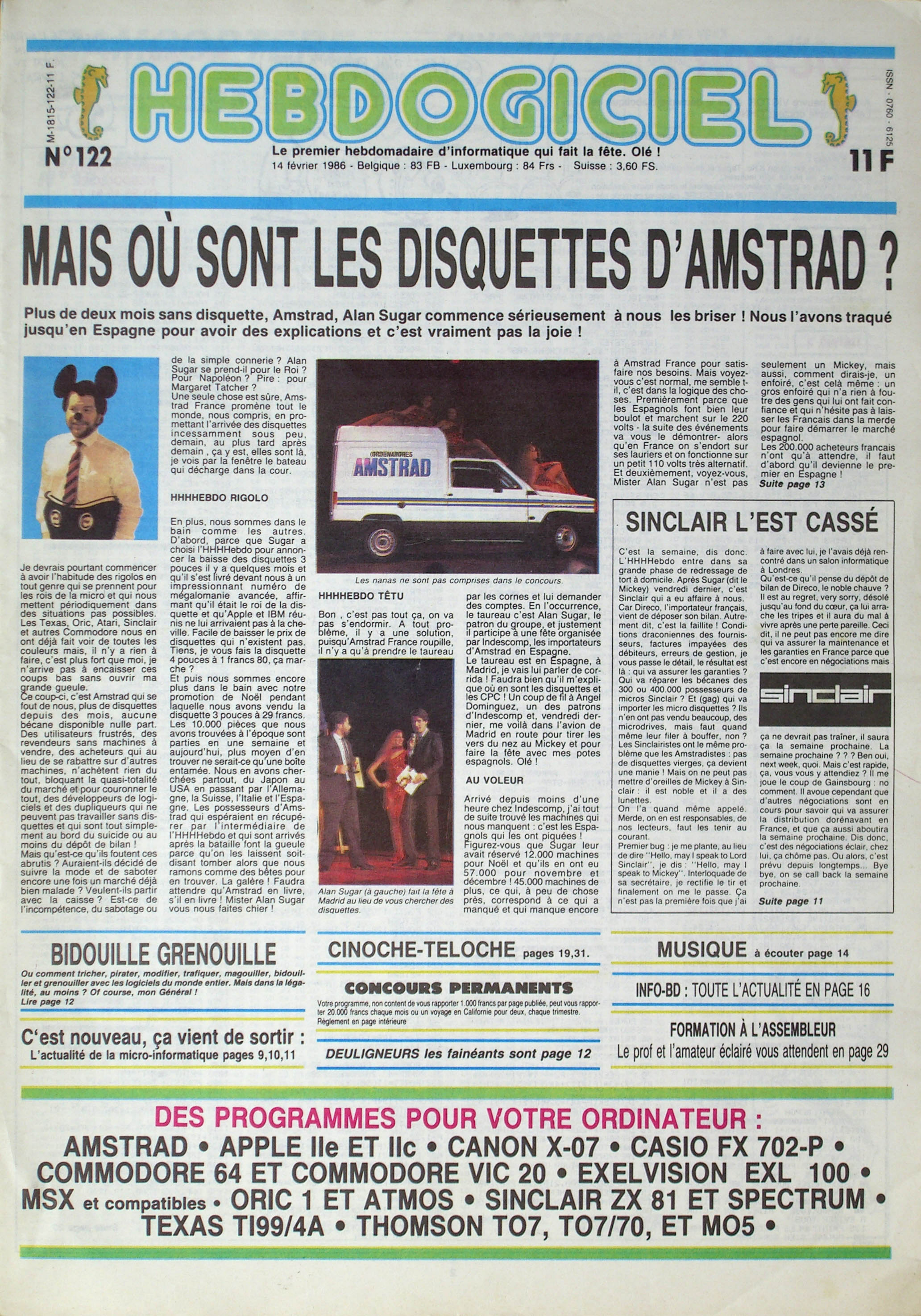 Première page de hebdogiciel numero122
