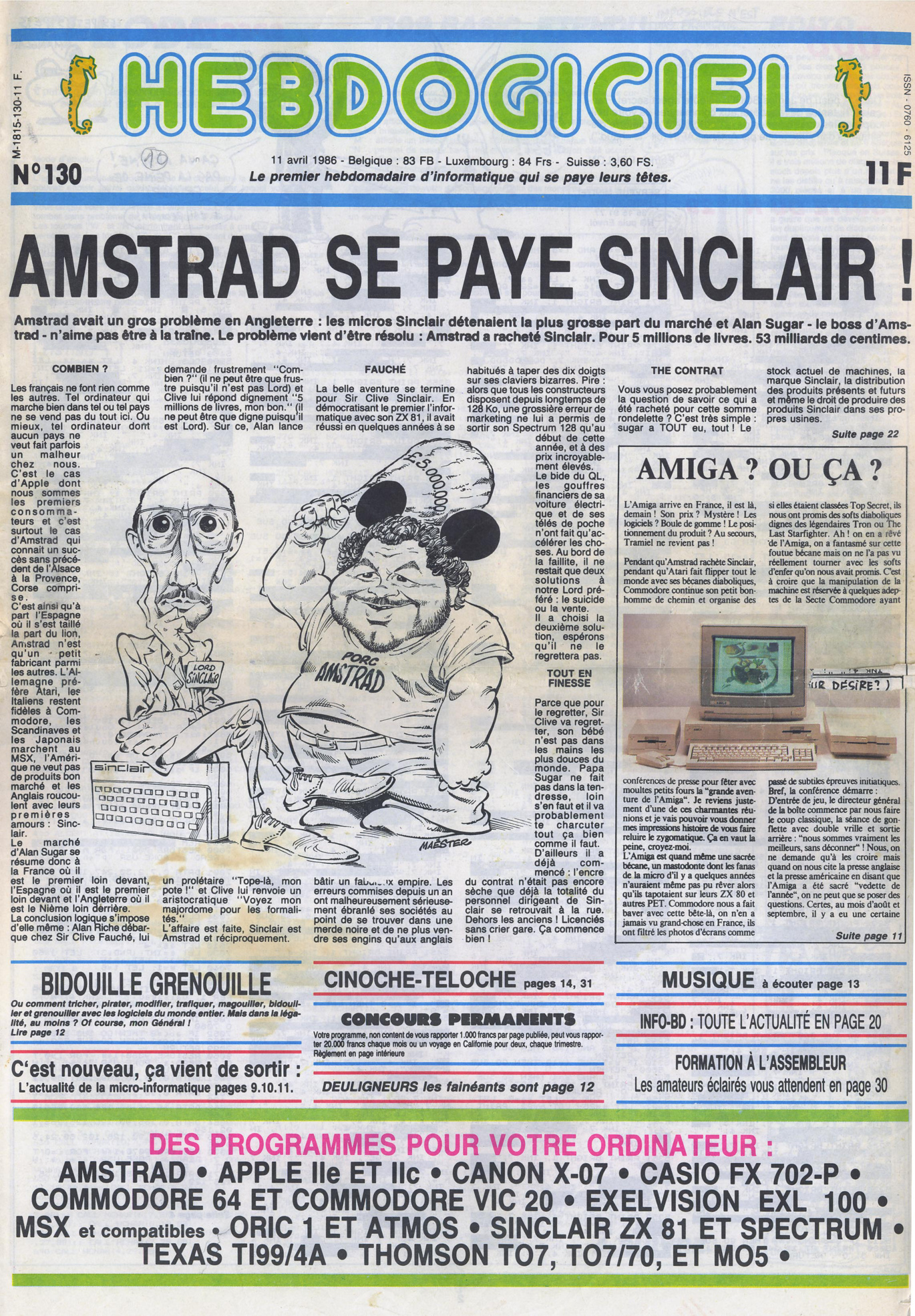 Première page de hebdogiciel numero130