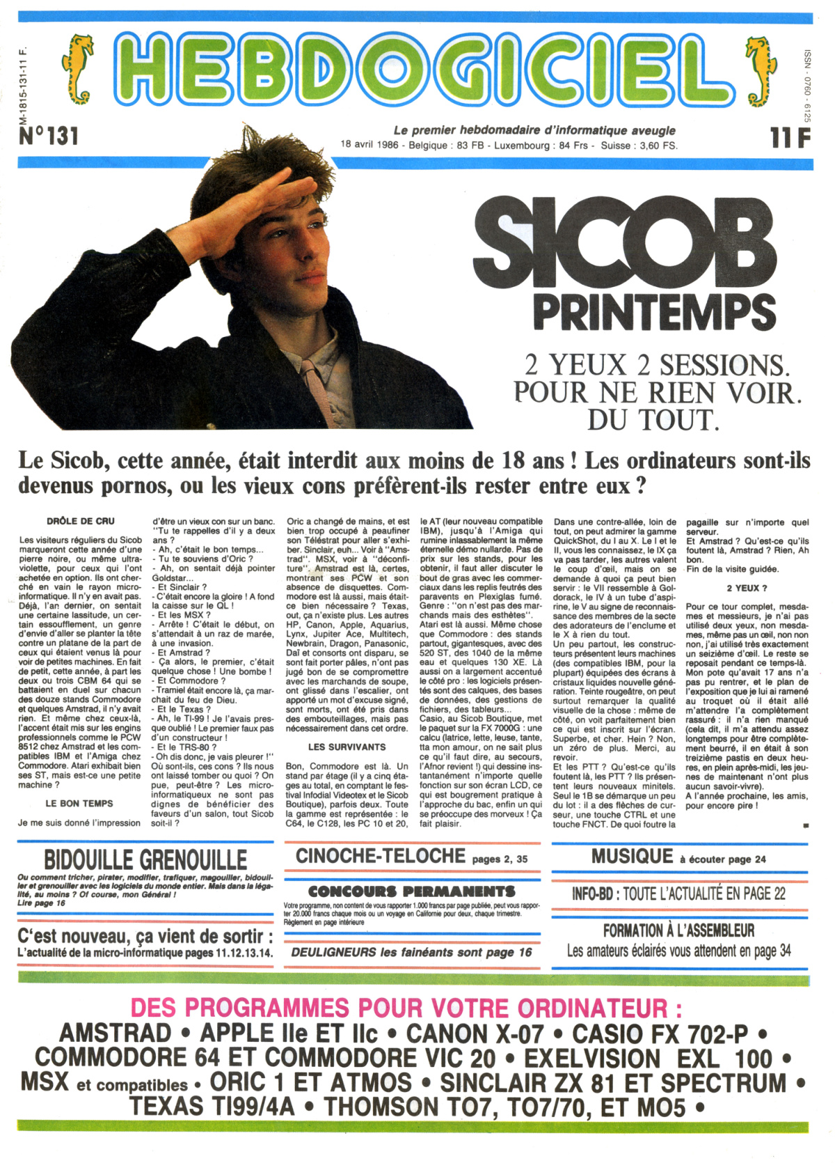 Première page de hebdogiciel numero131