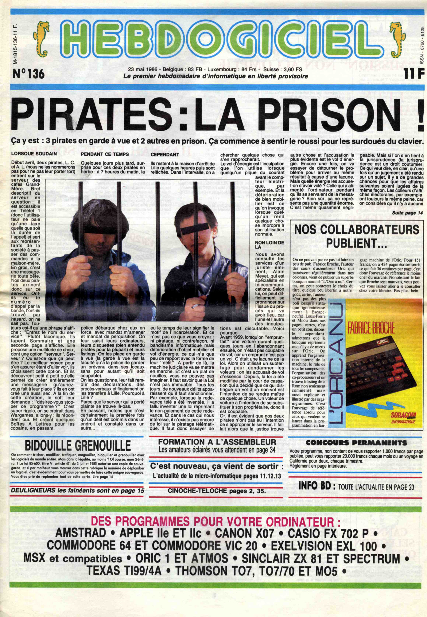 Première page de hebdogiciel numero136