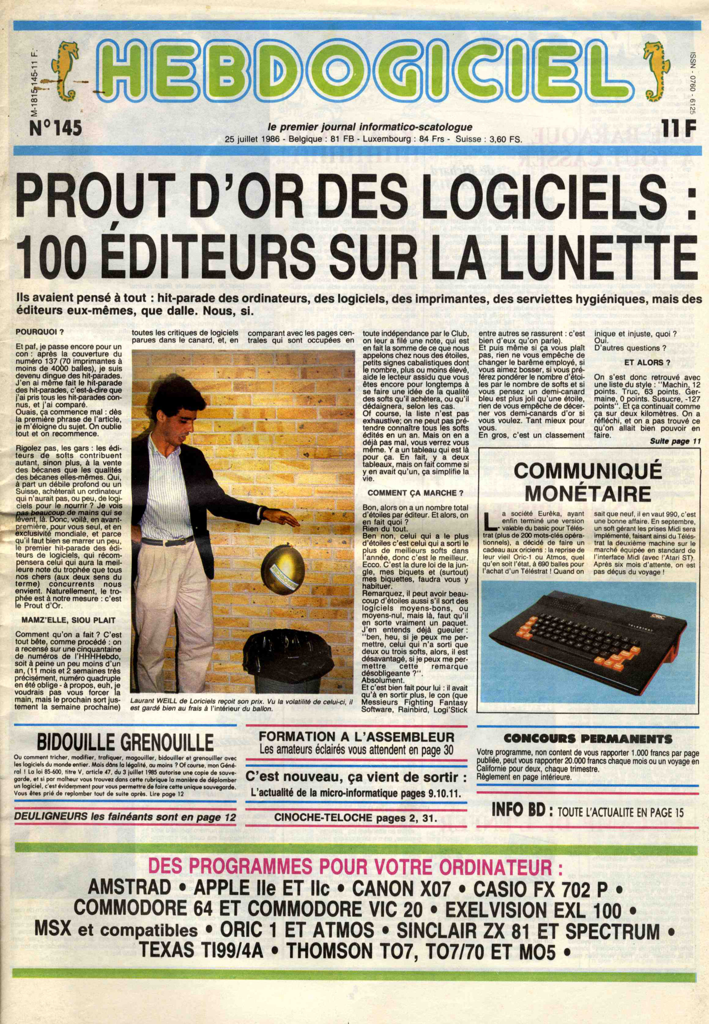 Première page de hebdogiciel numero145