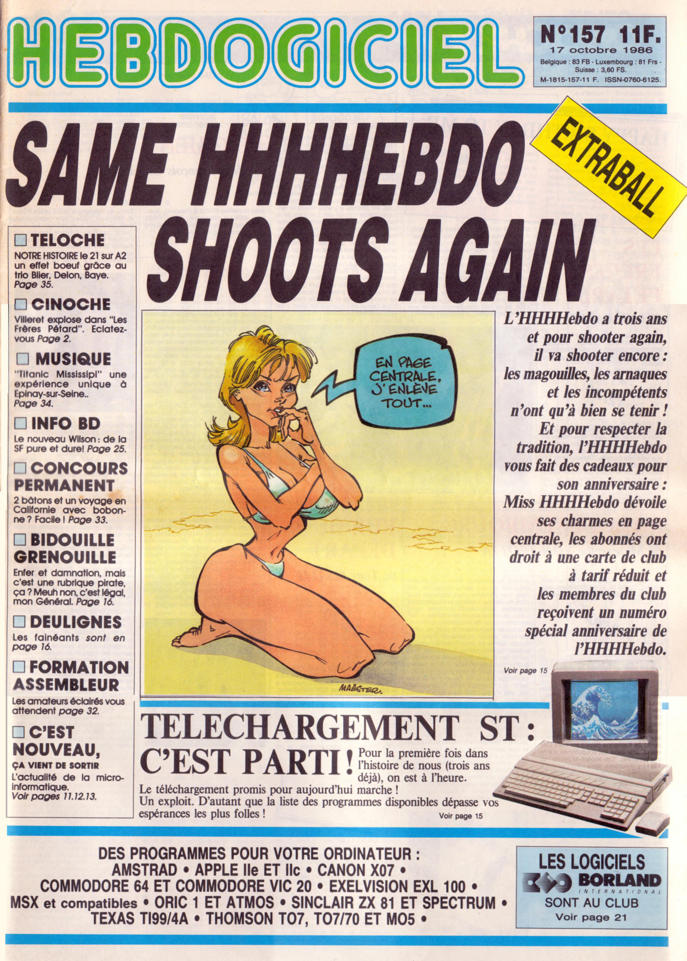 Première page de hebdogiciel numero157