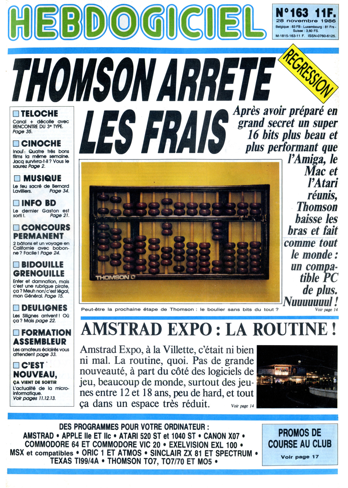 Première page de hebdogiciel numero163