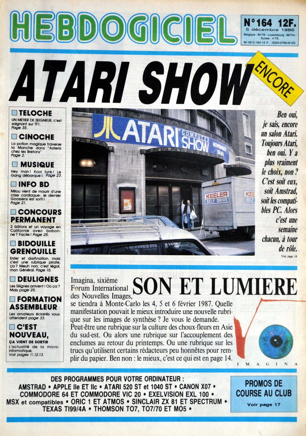 Première page de hebdogiciel numero164