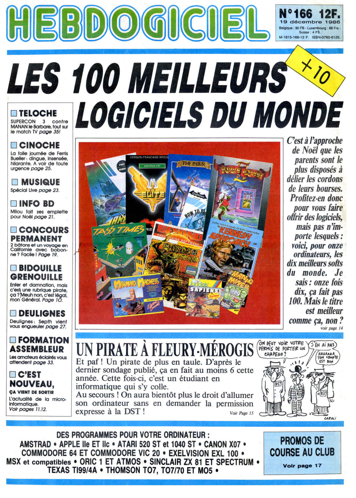 Première page de hebdogiciel numero166