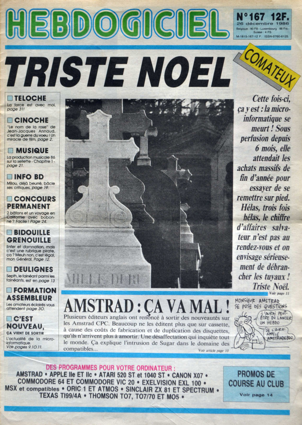 Première page de hebdogiciel numero167