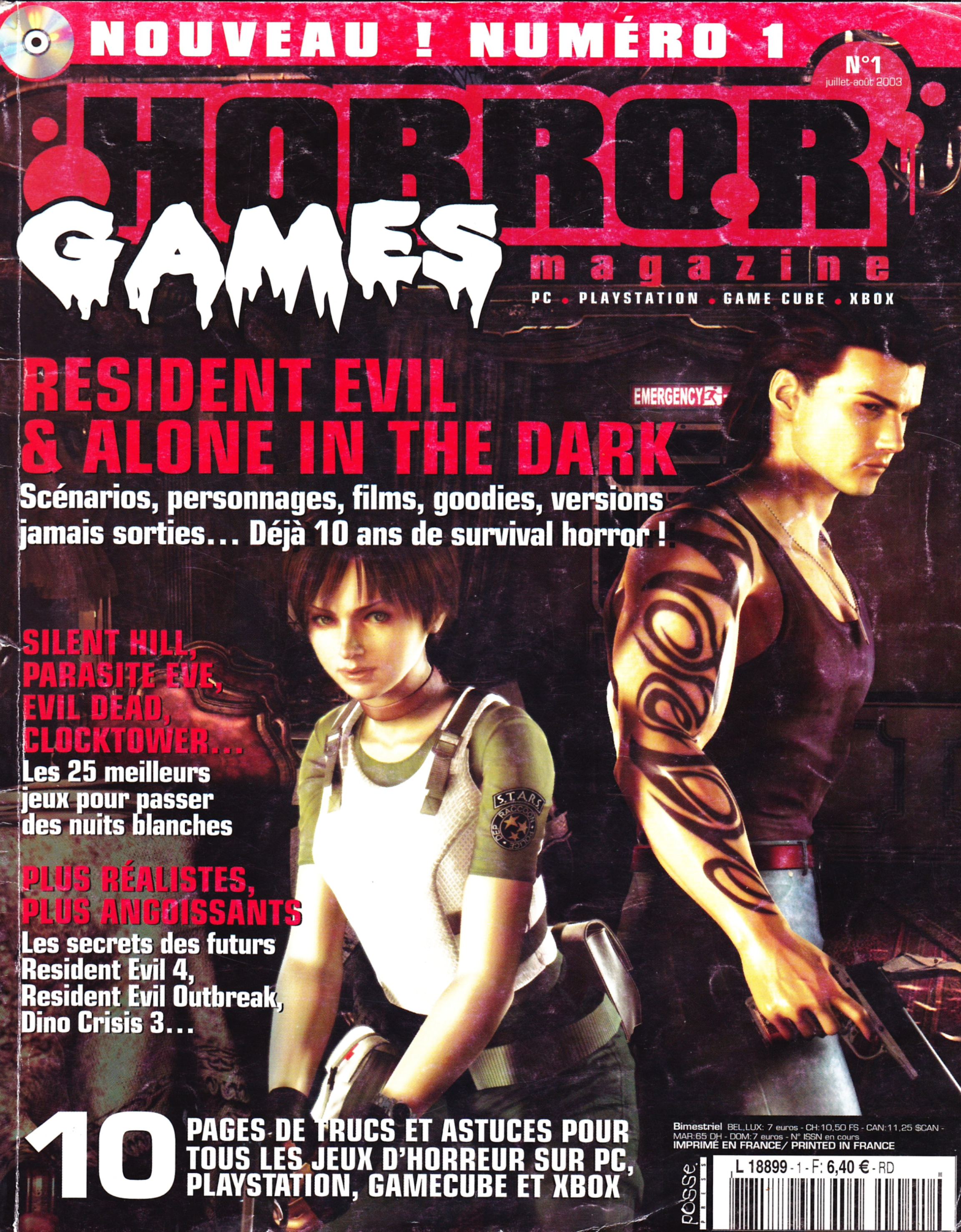 Première page de horrorgamesmagazine numero1