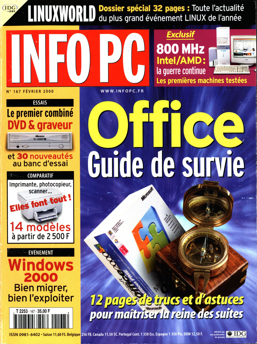 Première page de infopc numero167