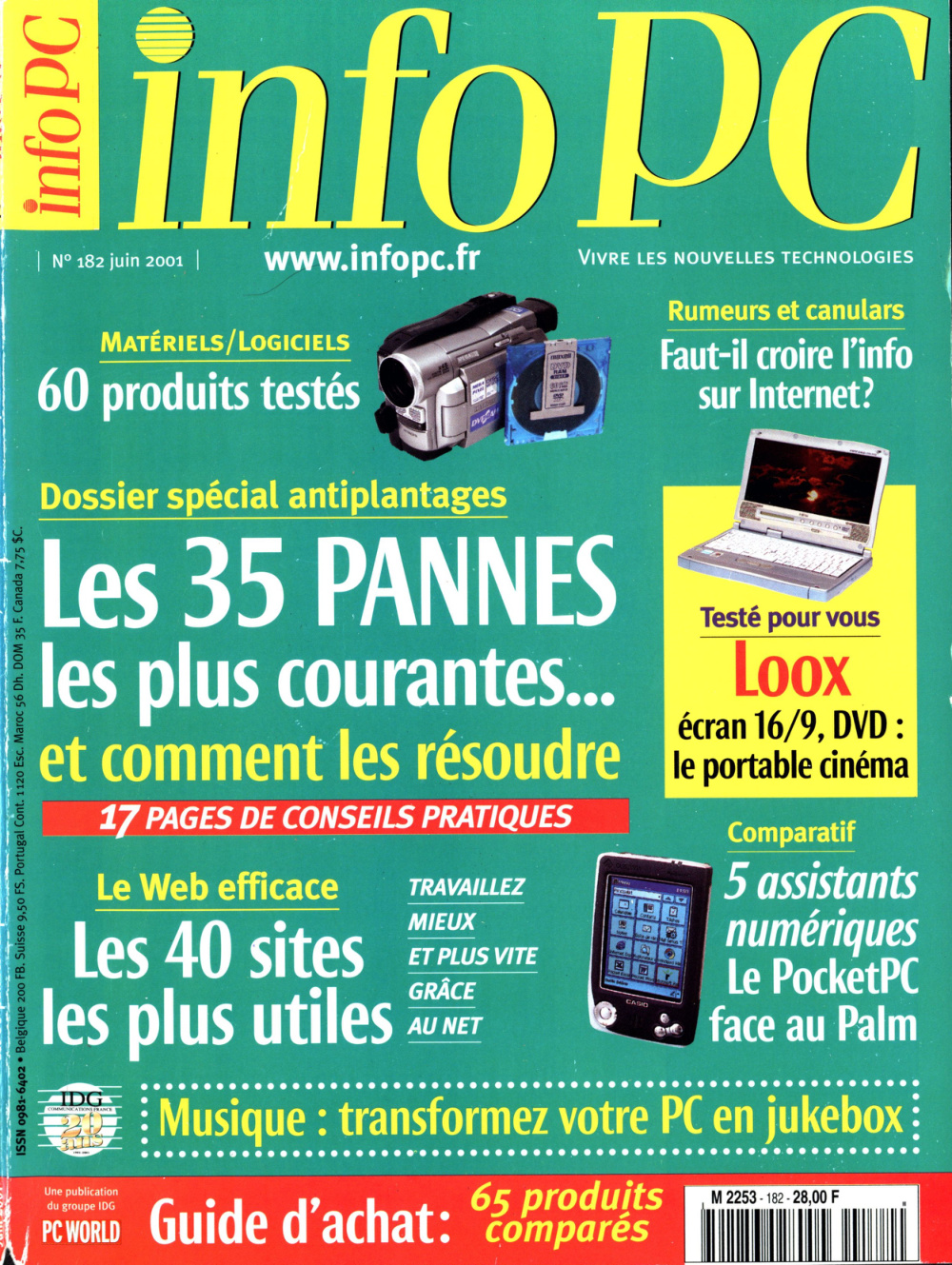 Première page de infopc numero182