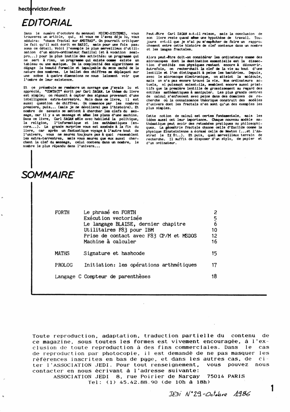 Première page de jedi numero29