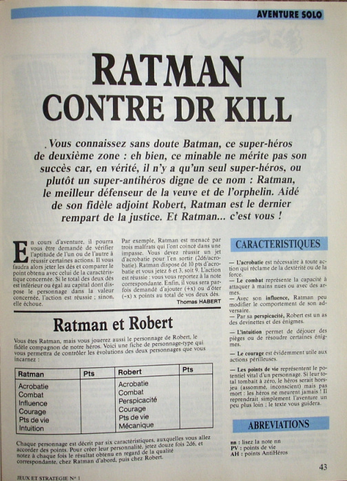 Première page de jeuxetstrategie numero01