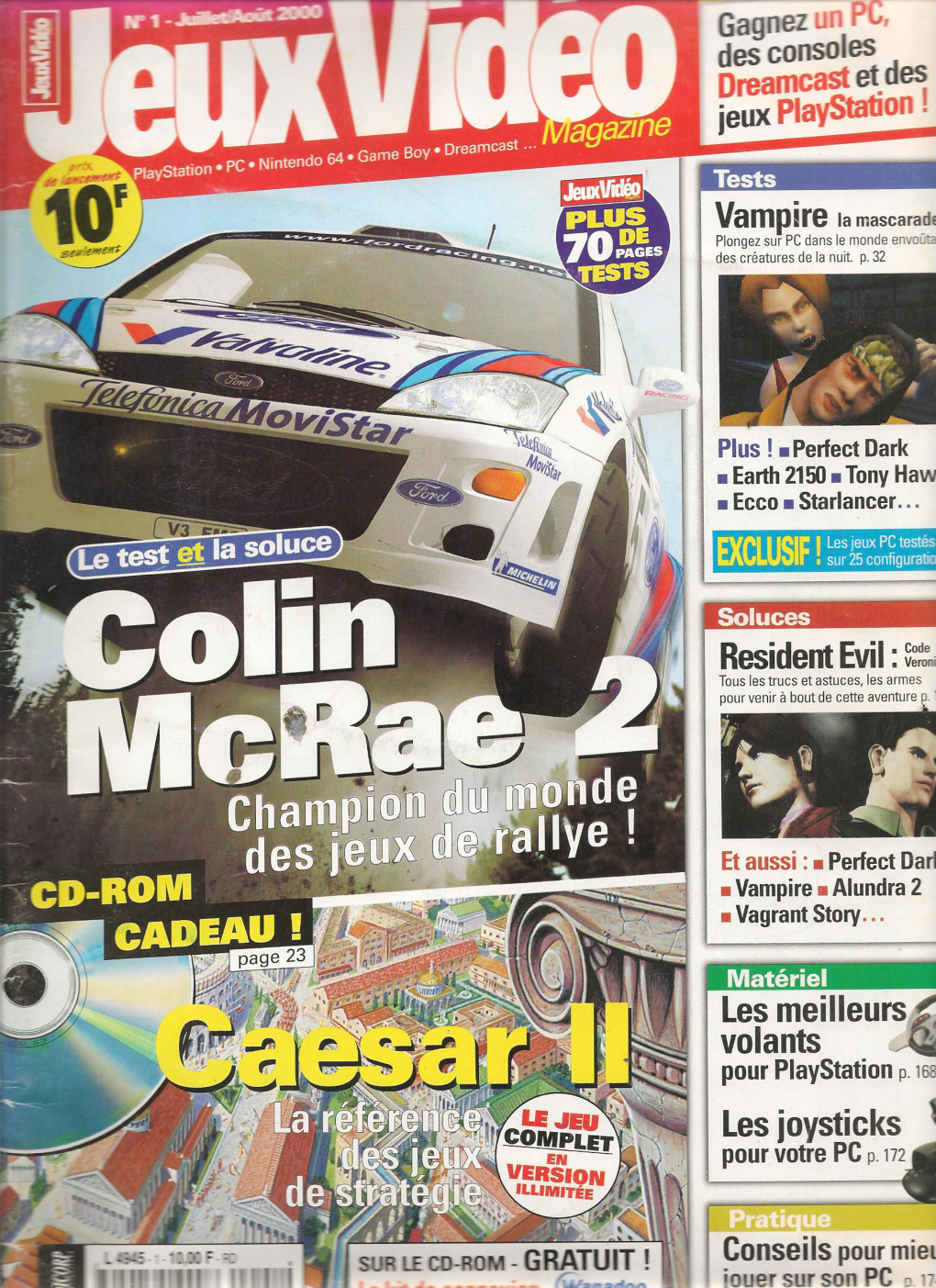 Première page de jeuxvideomagazine numero001