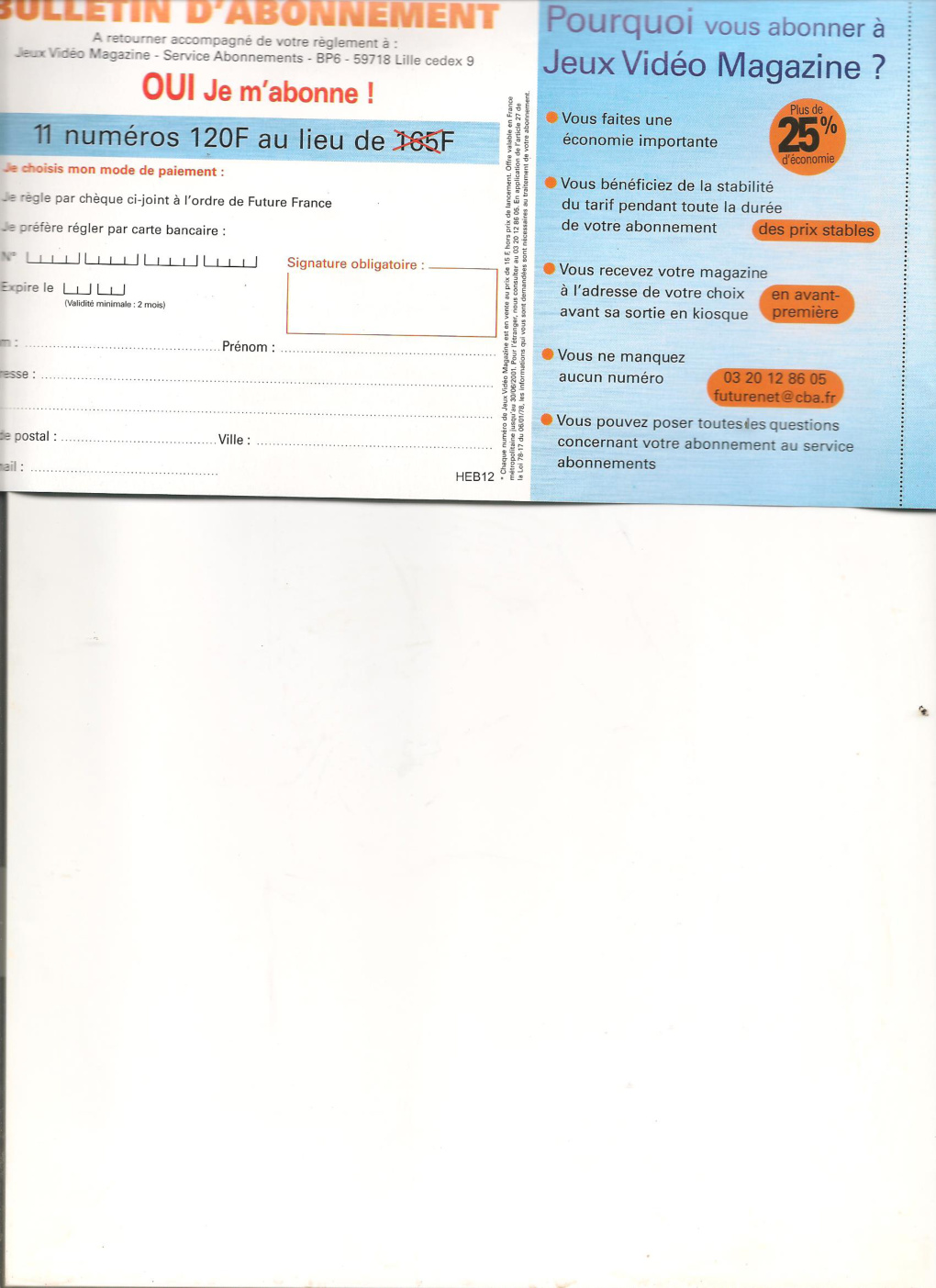 Première page de jeuxvideomagazine numero012