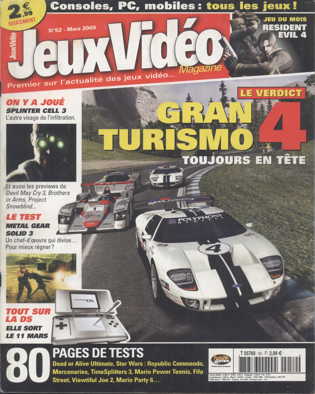 Première page de jeuxvideomagazine numero052