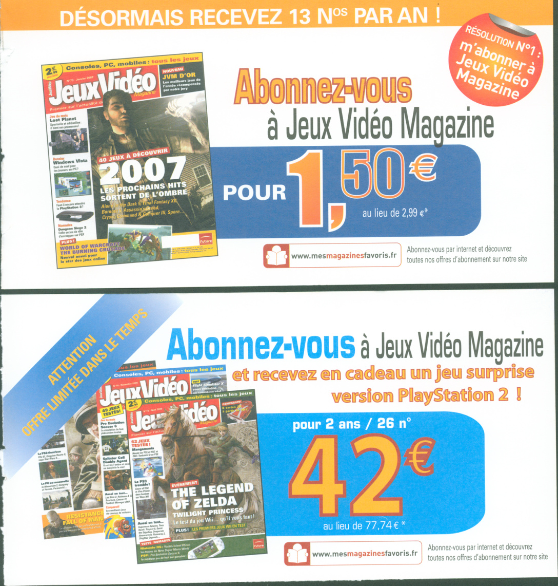 Première page de jeuxvideomagazine numero074