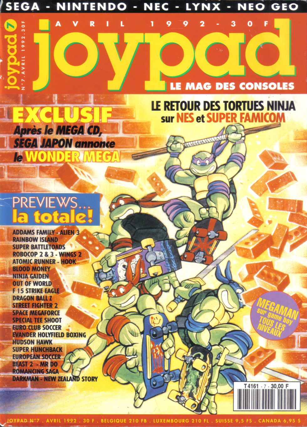 Première page de joypad numero007