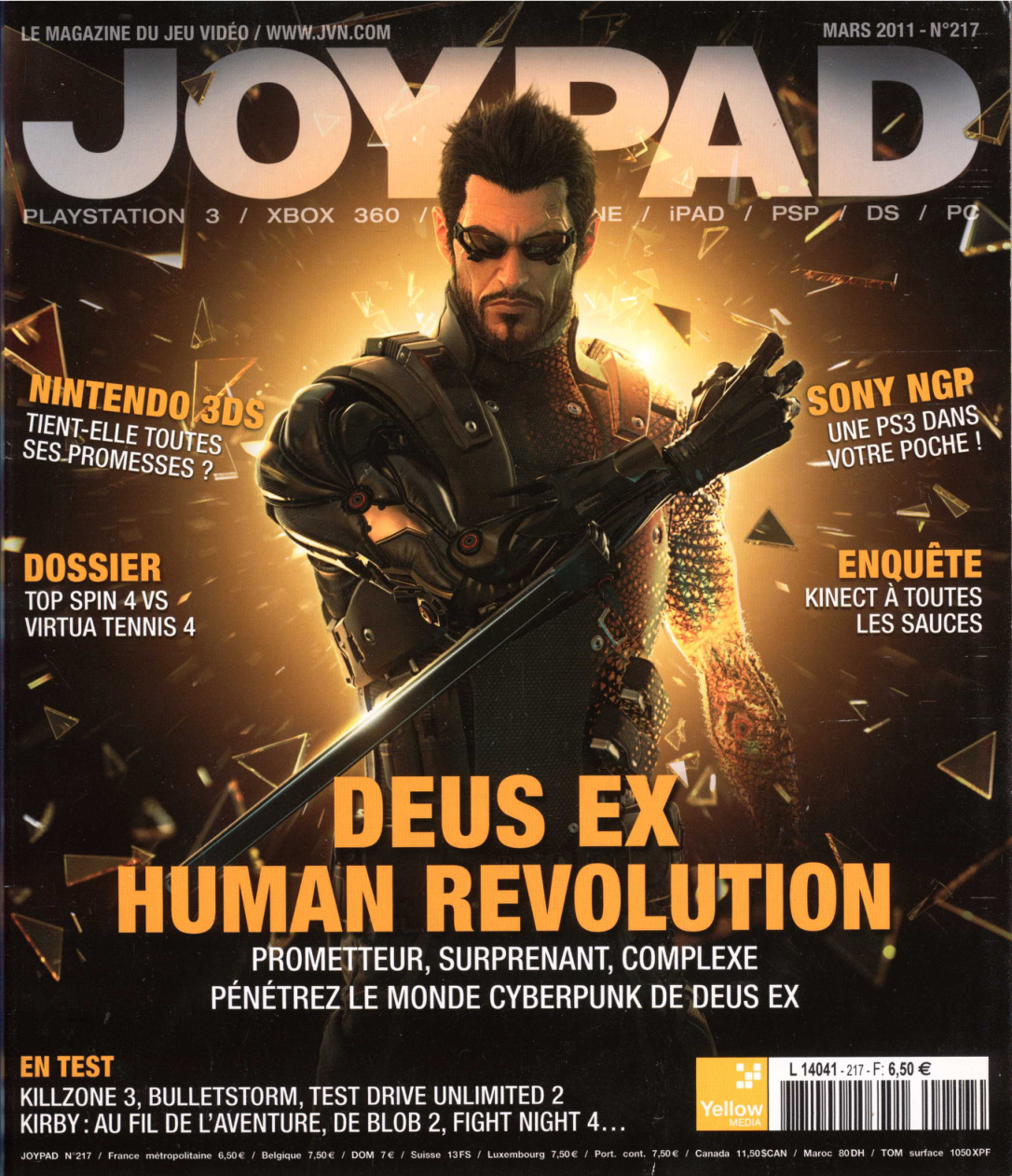 Première page de joypad numero217