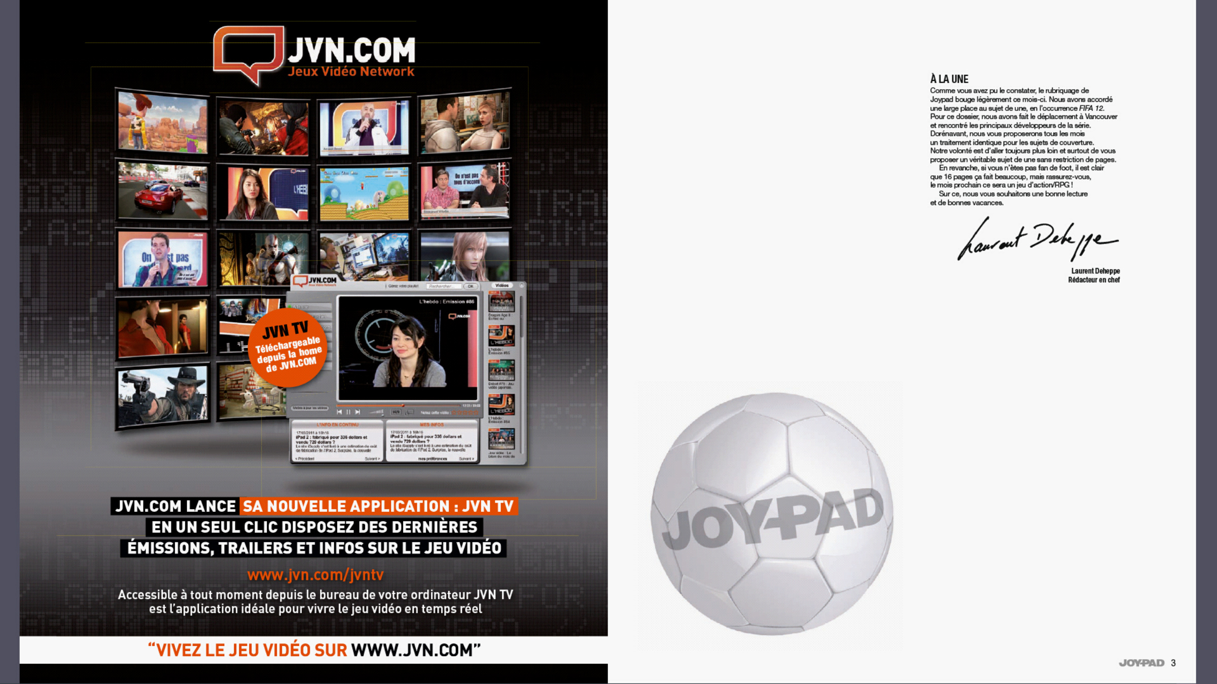 Première page de joypad numero221