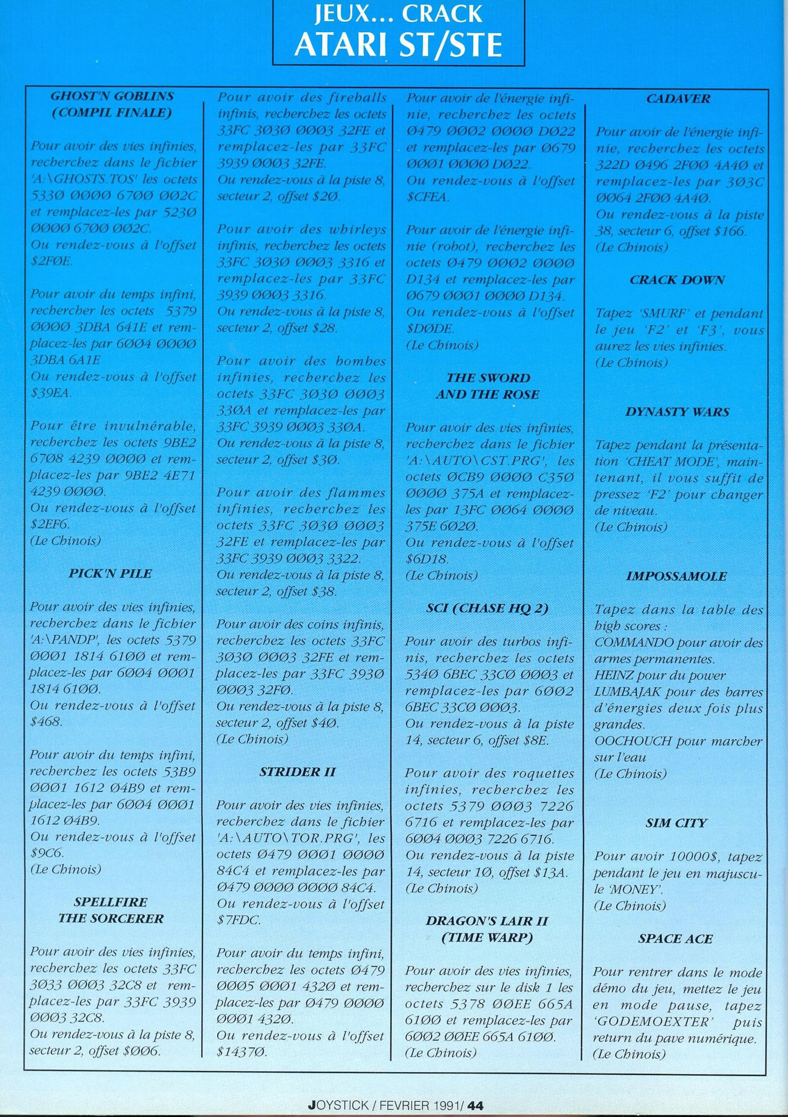 Première page de joystick numero013