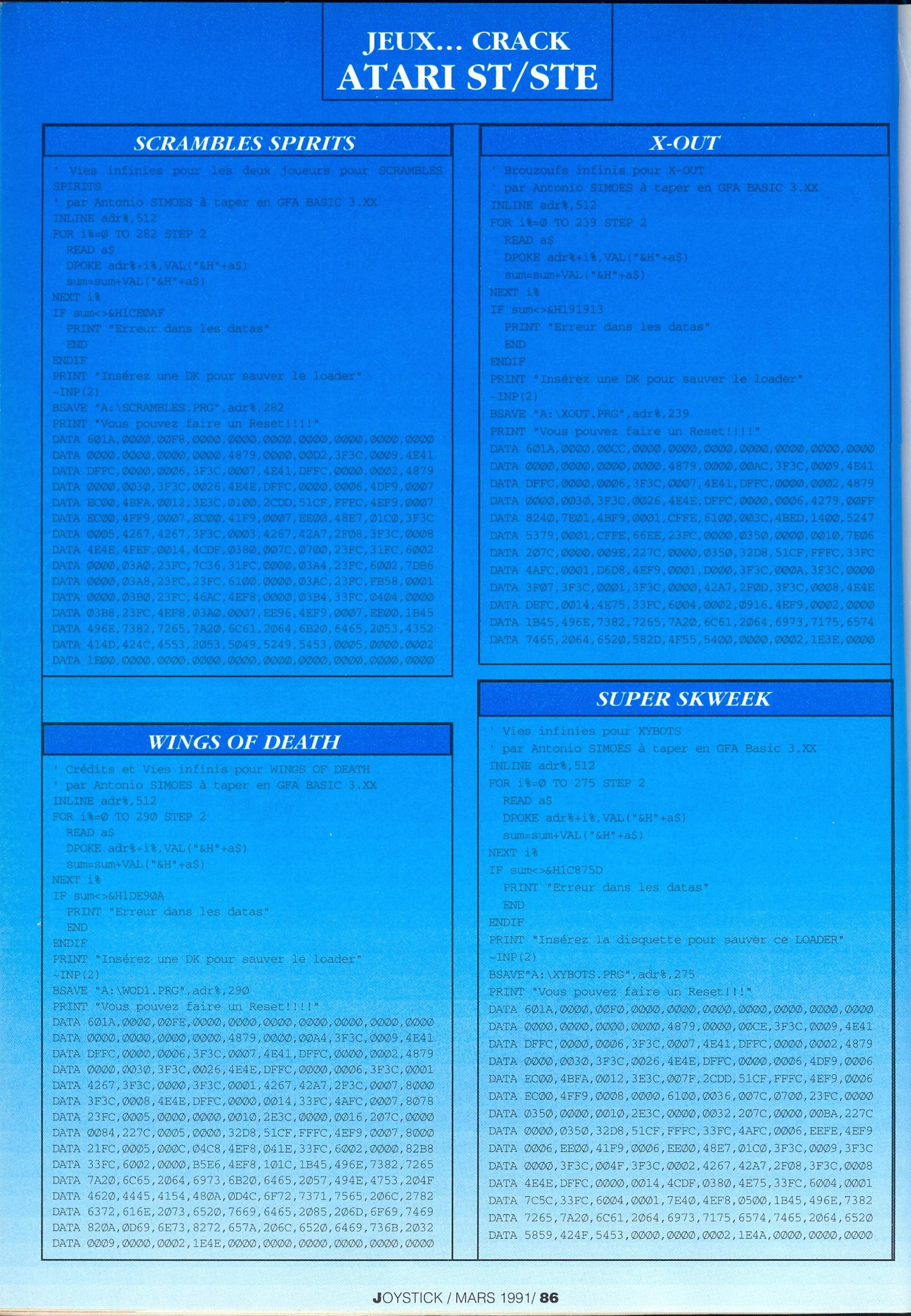 Première page de joystick numero014