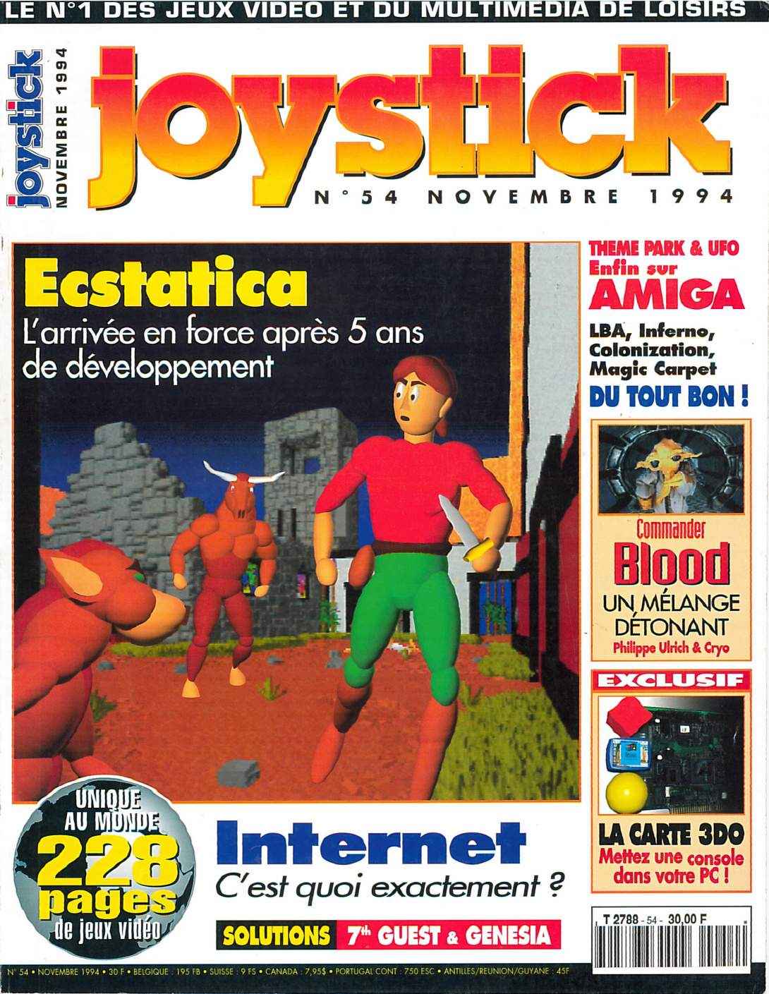 Première page de joystick numero054