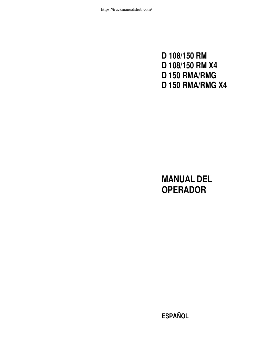 Première page de MANUAL DEL