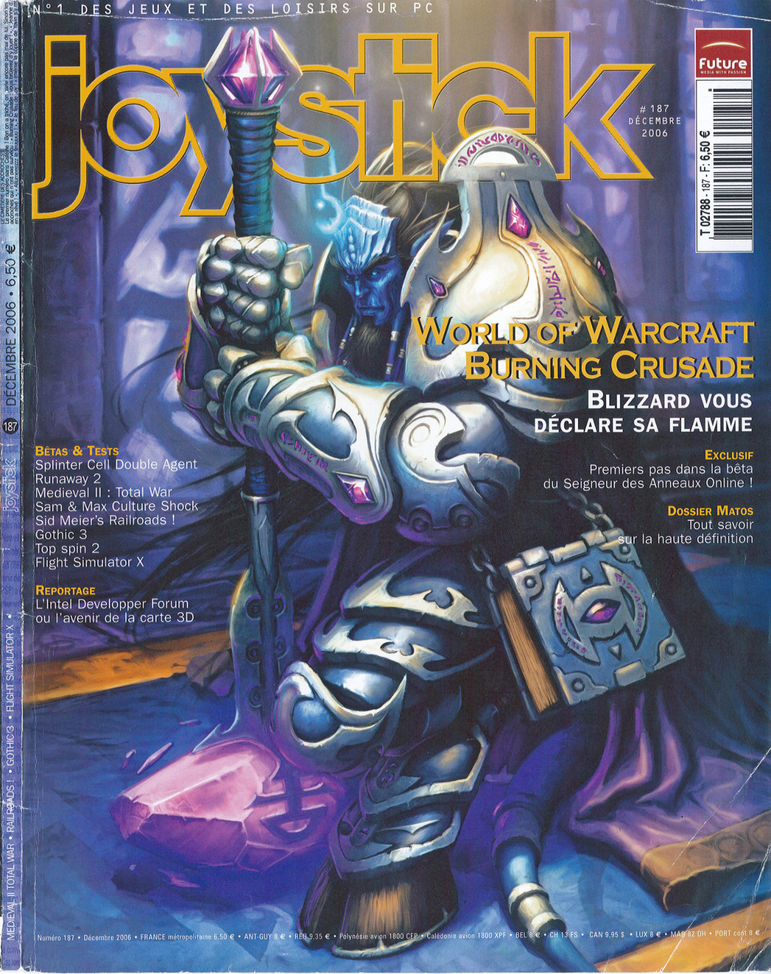 Première page de joystick numero187