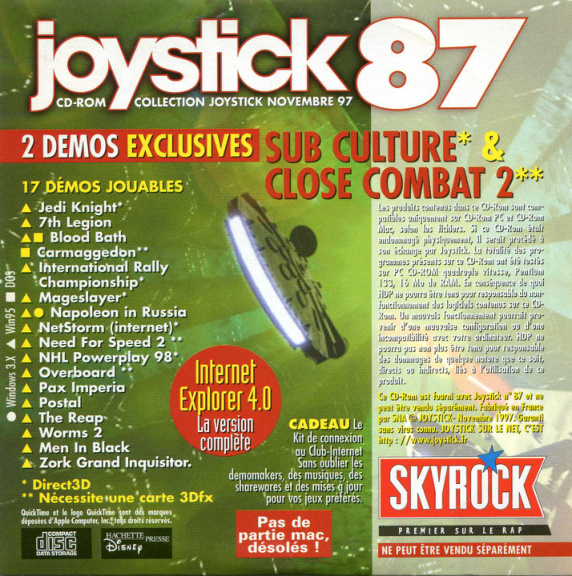 Première page de joystick numerocd087