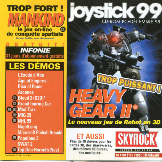 Première page de joystick numerocd099