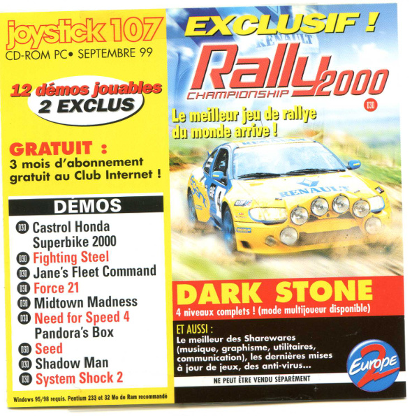 Première page de joystick numerocd107