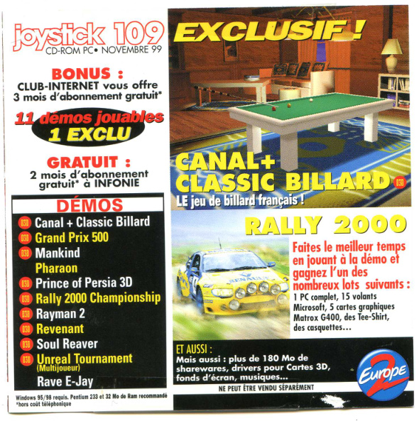Première page de joystick numerocd109