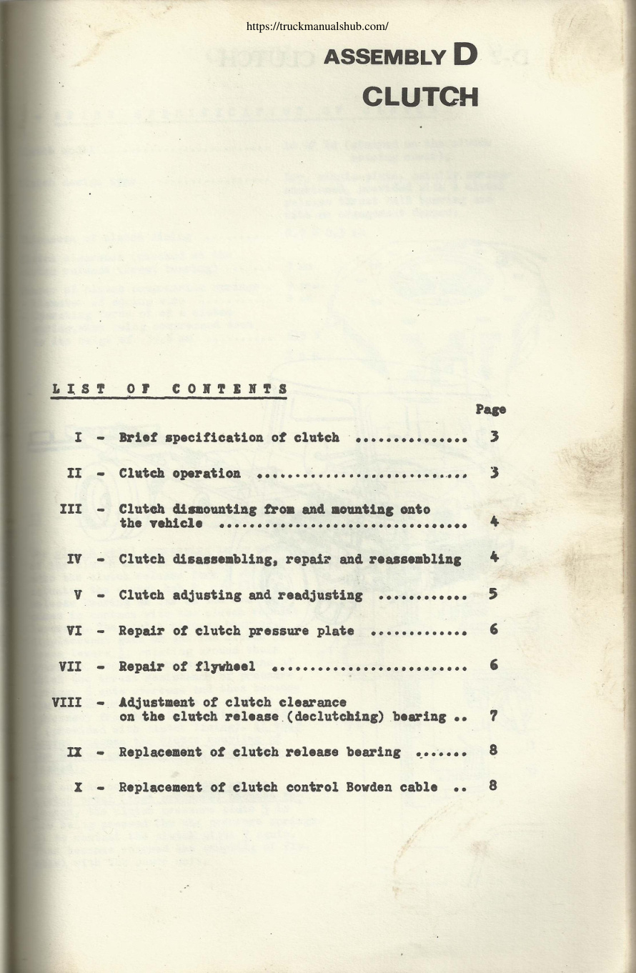 Première page de LIST OF CONTENTS