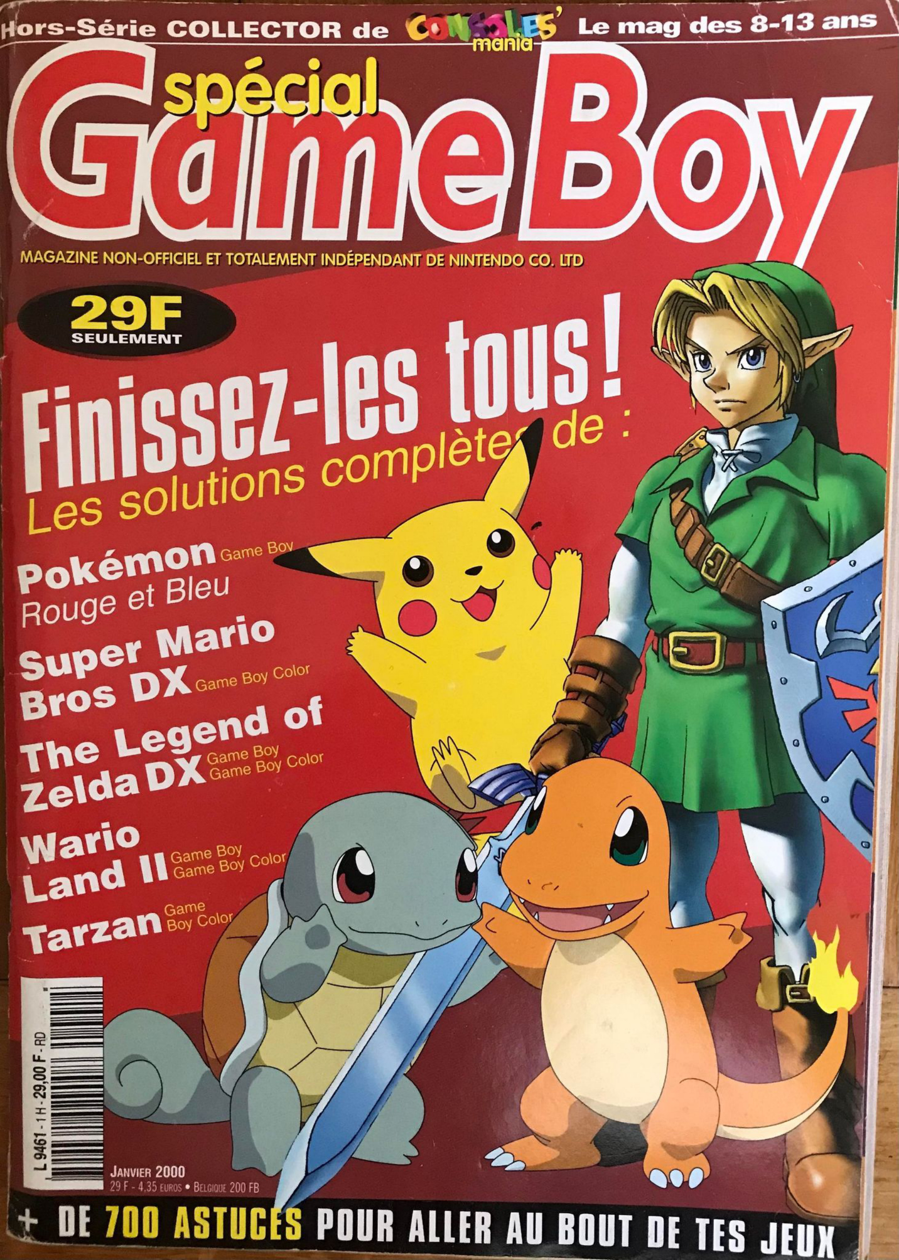 Première page de kidsmania numerohs01gameboy