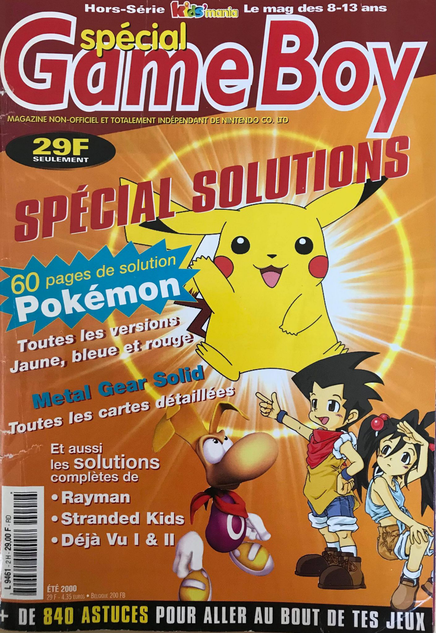 Première page de kidsmania numerohs02gameboy