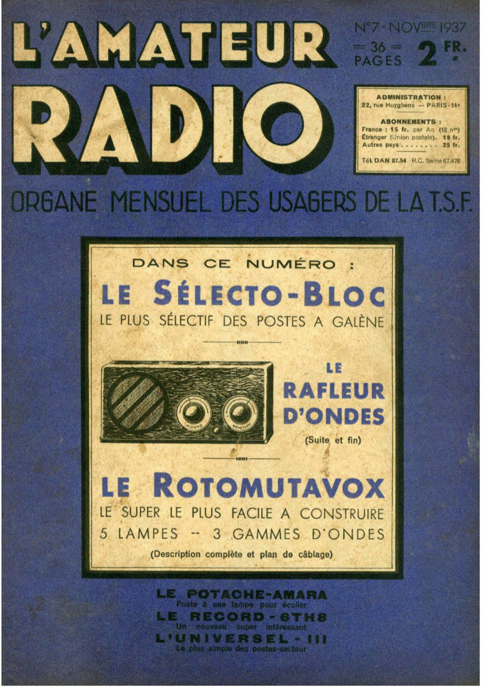 Première page de lamateurradio numero07
