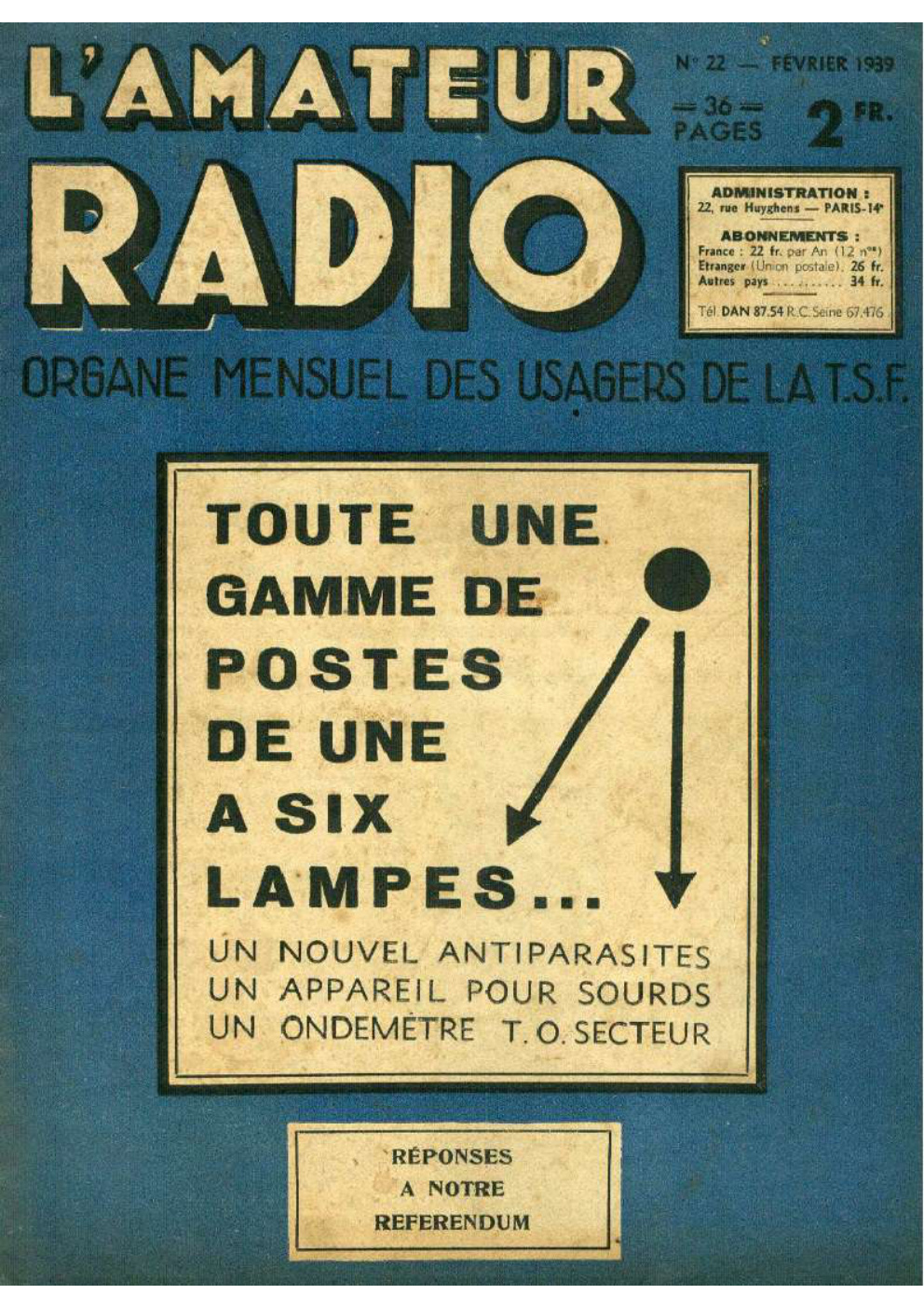 Première page de lamateurradio numero22