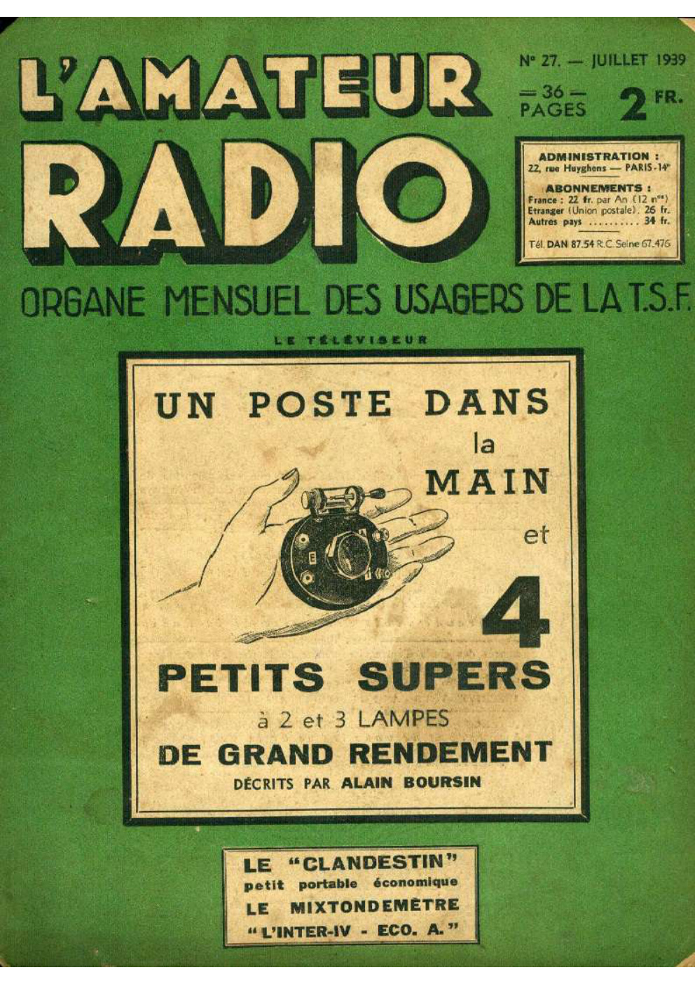 Première page de lamateurradio numero27