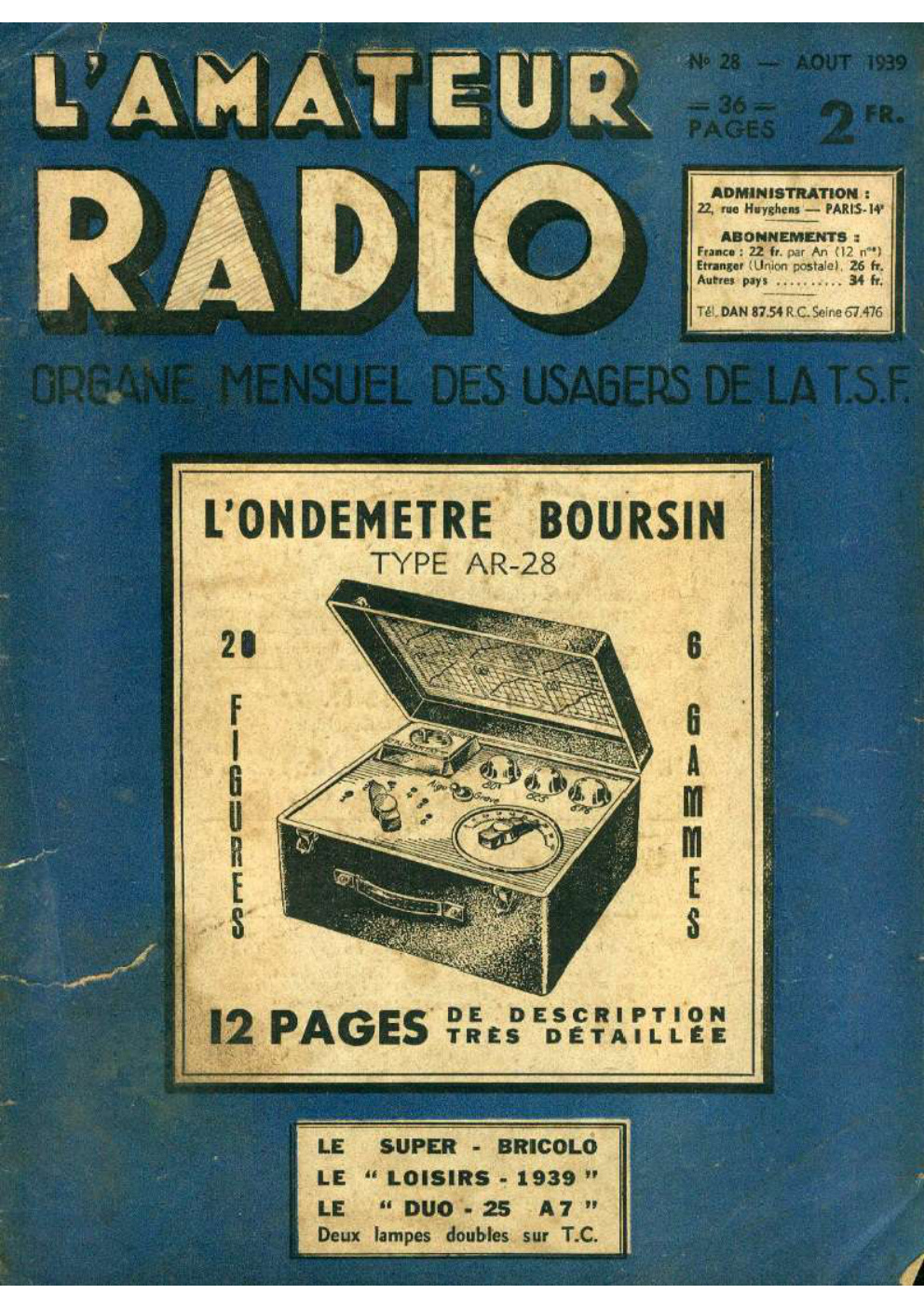 Première page de lamateurradio numero28