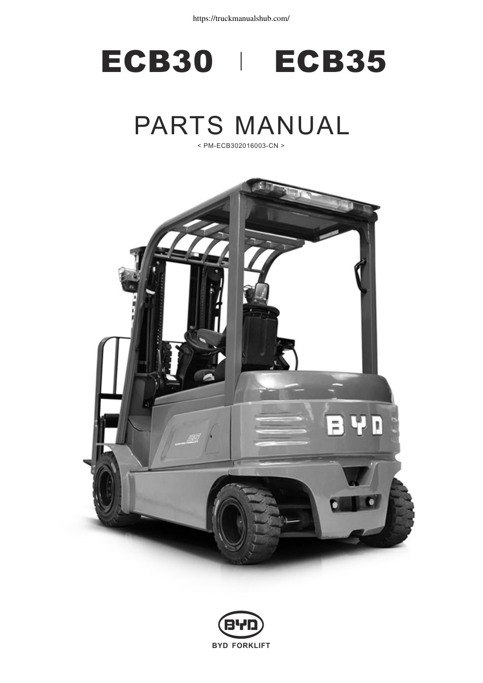 Première page de PARTS MANUAL